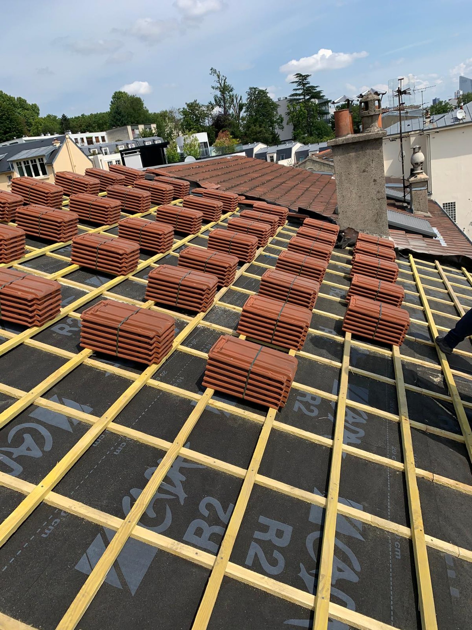 a group of wooden chairs