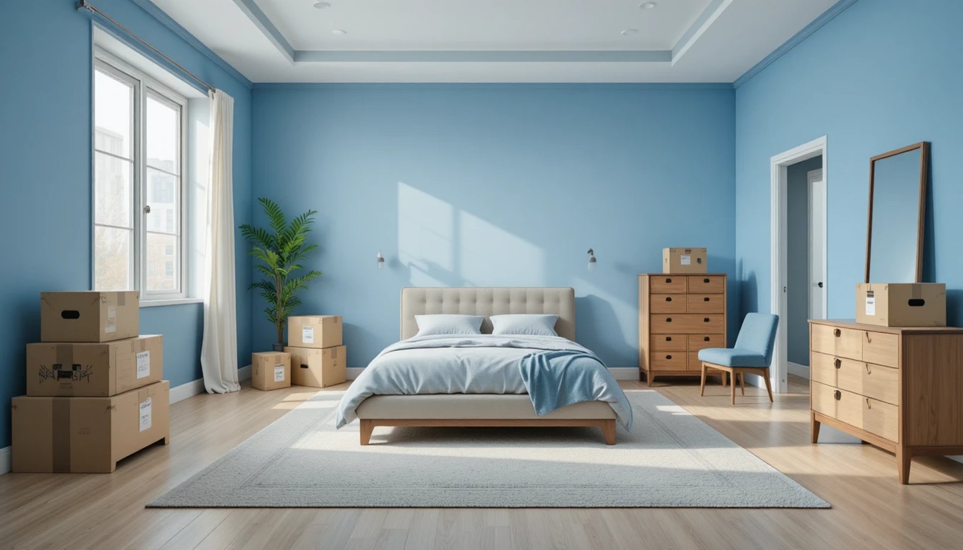 an abstract photo of a curved building with a blue sky in the background