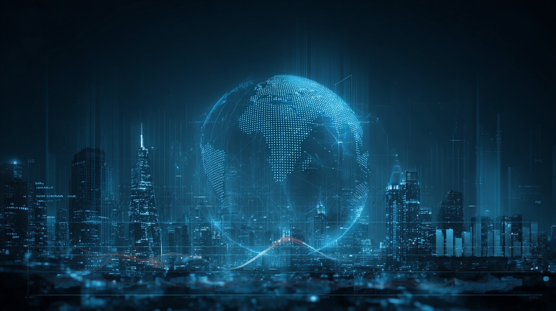 an abstract photo of a curved building with a blue sky in the background