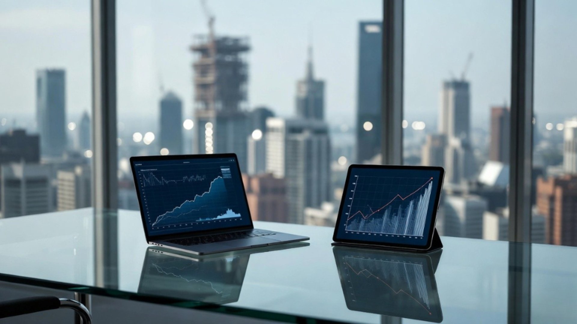 an abstract photo of a curved building with a blue sky in the background