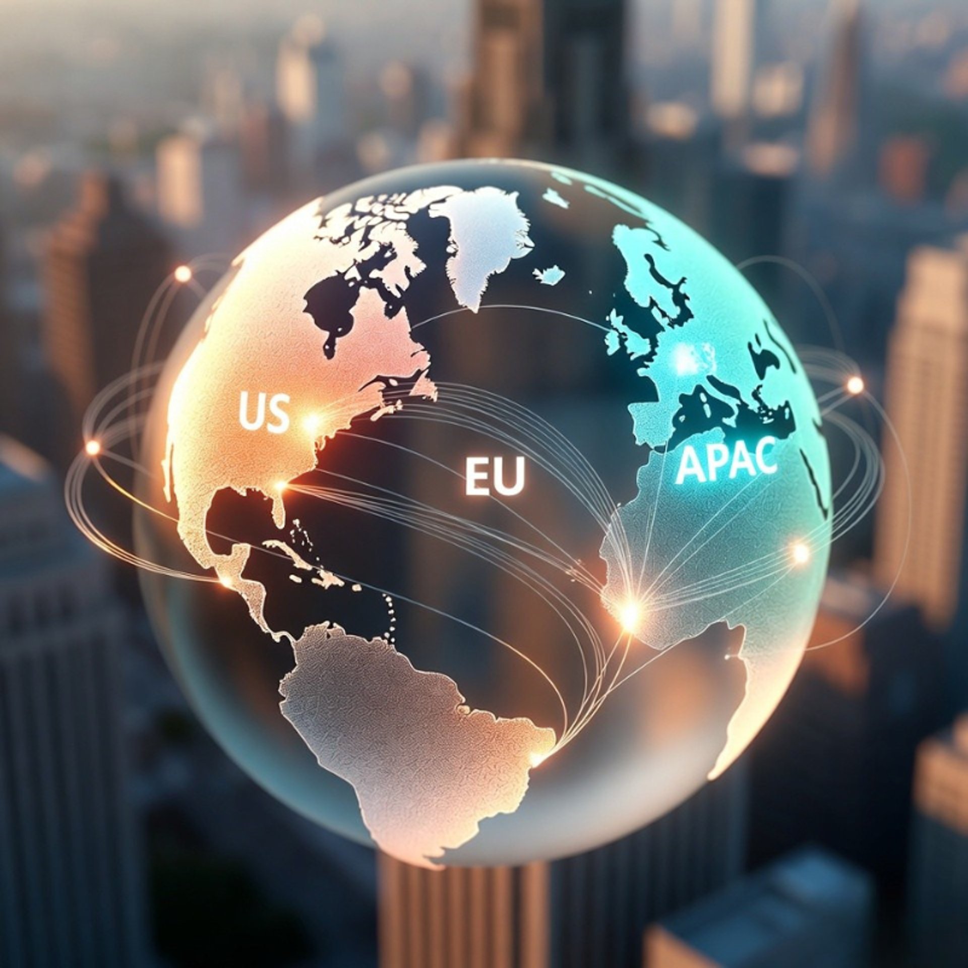 an abstract photo of a curved building with a blue sky in the background