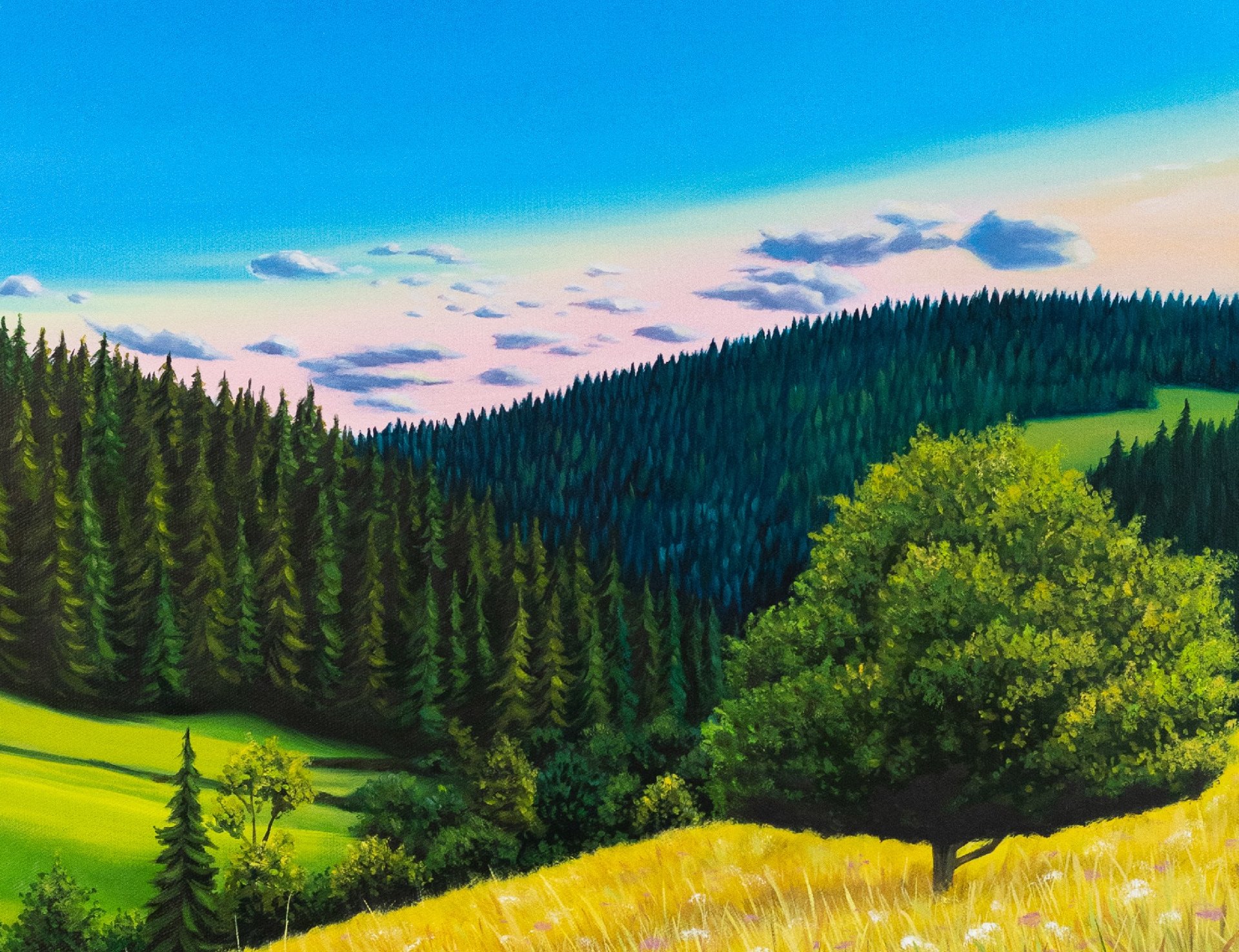 an abstract photo of a curved building with a blue sky in the background