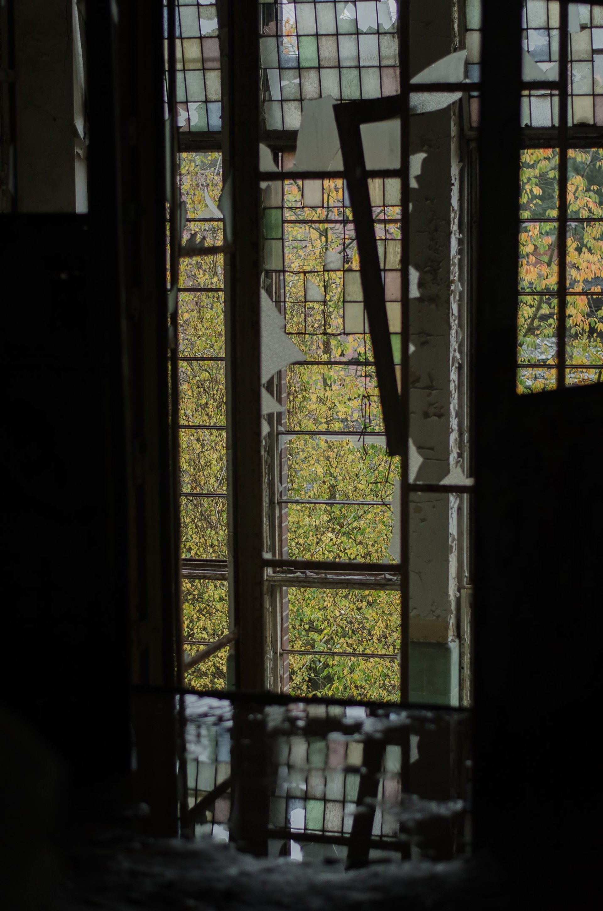an abstract photo of a curved building with a blue sky in the background