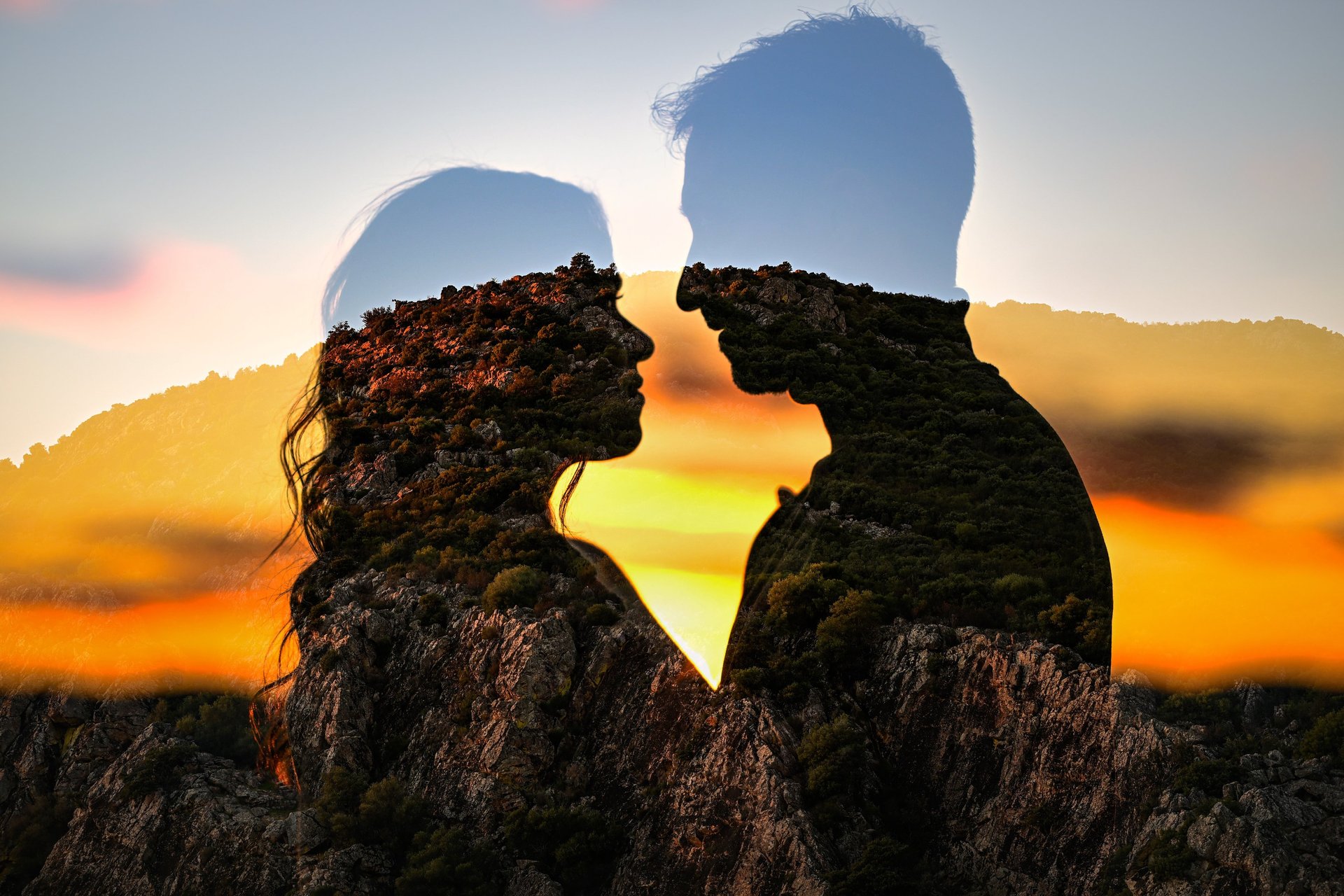 couple wearing silver-colored rings