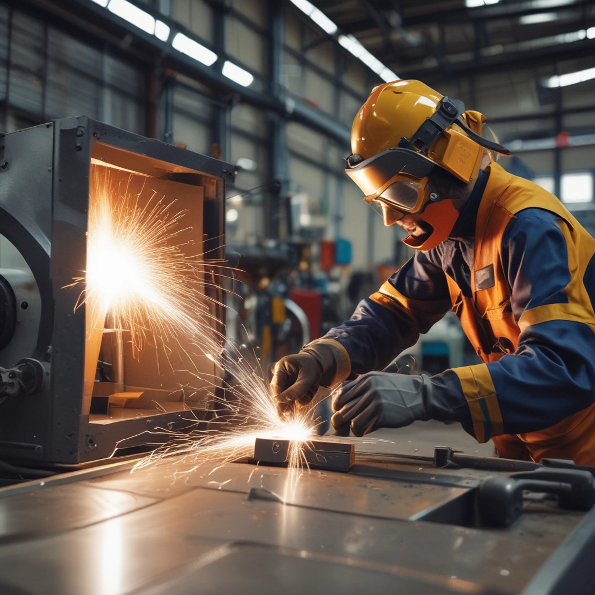 an abstract photo of a curved building with a blue sky in the background