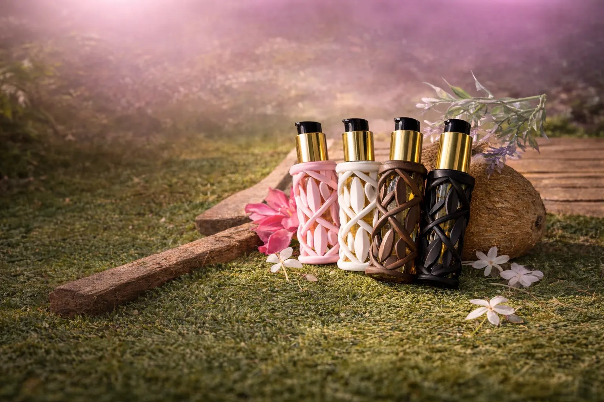 an abstract photo of a curved building with a blue sky in the background