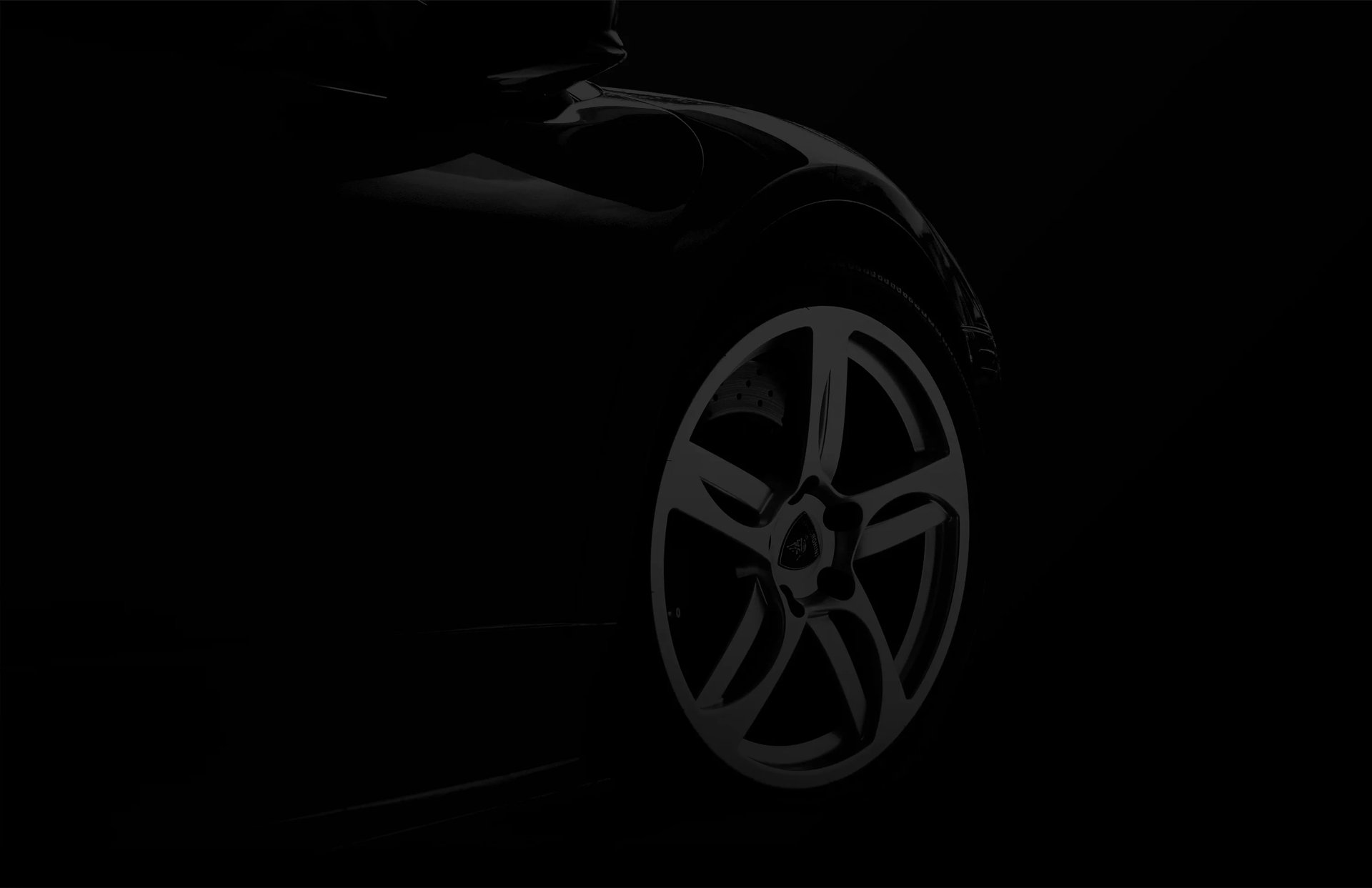 black car with red lights