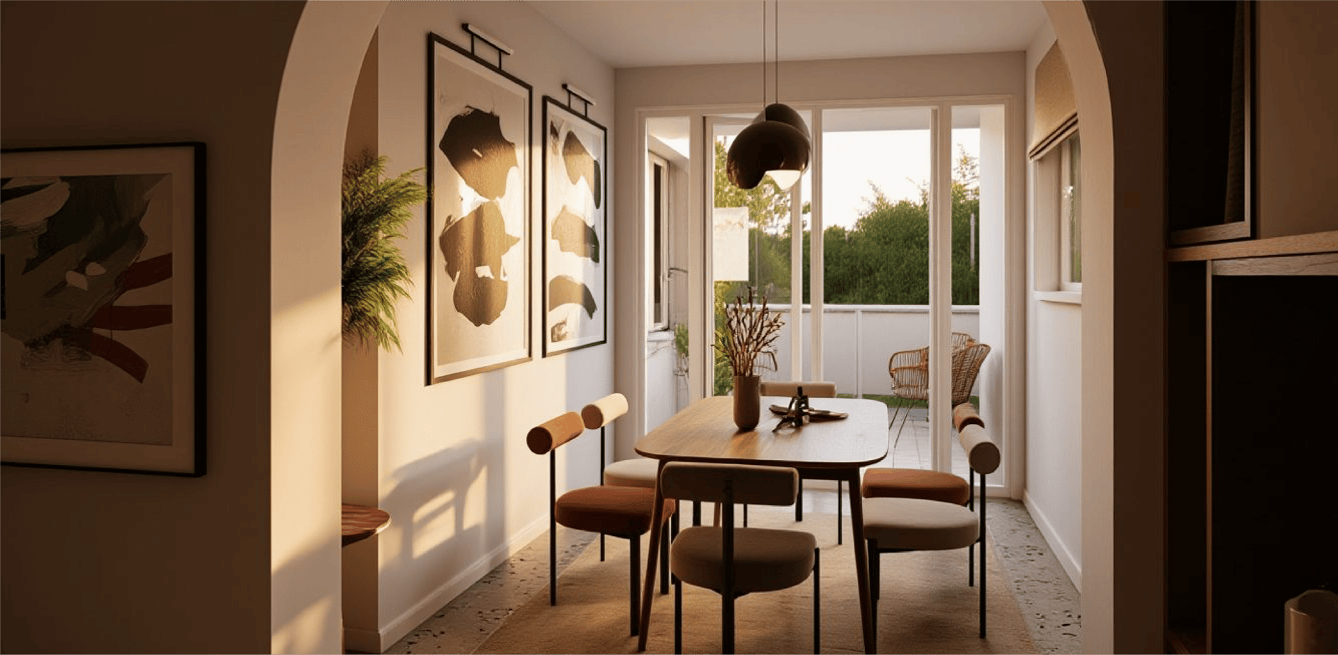 an abstract photo of a curved building with a blue sky in the background
