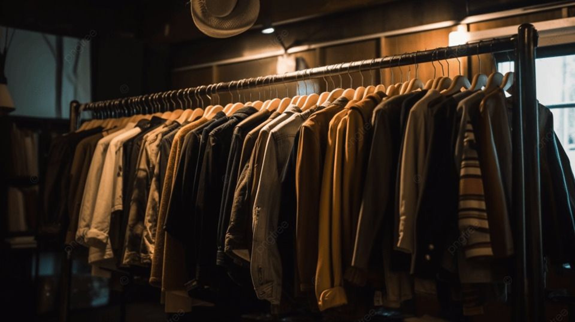 black crew-neck t-shirt on clothes hanger
