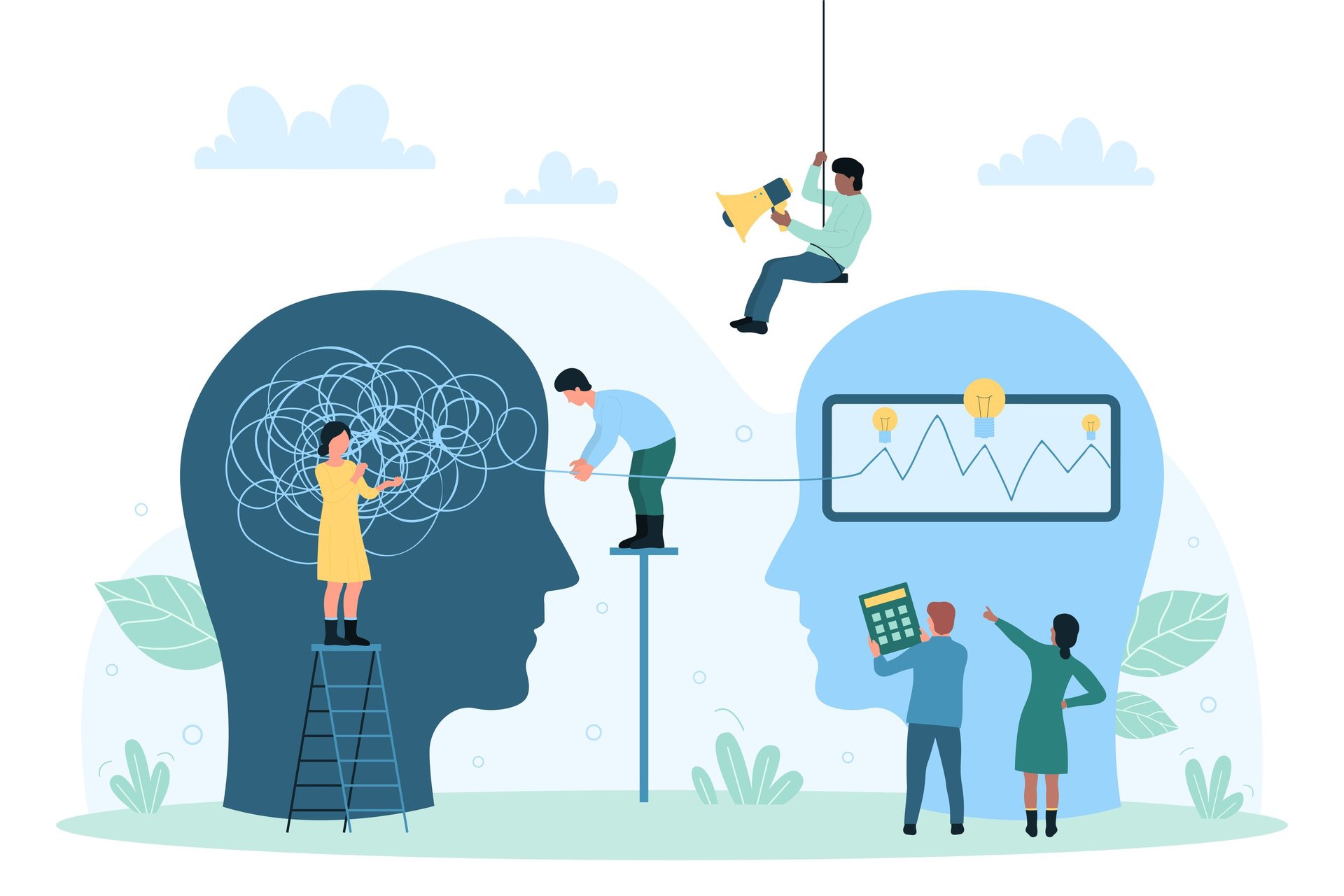 Vector image mental health