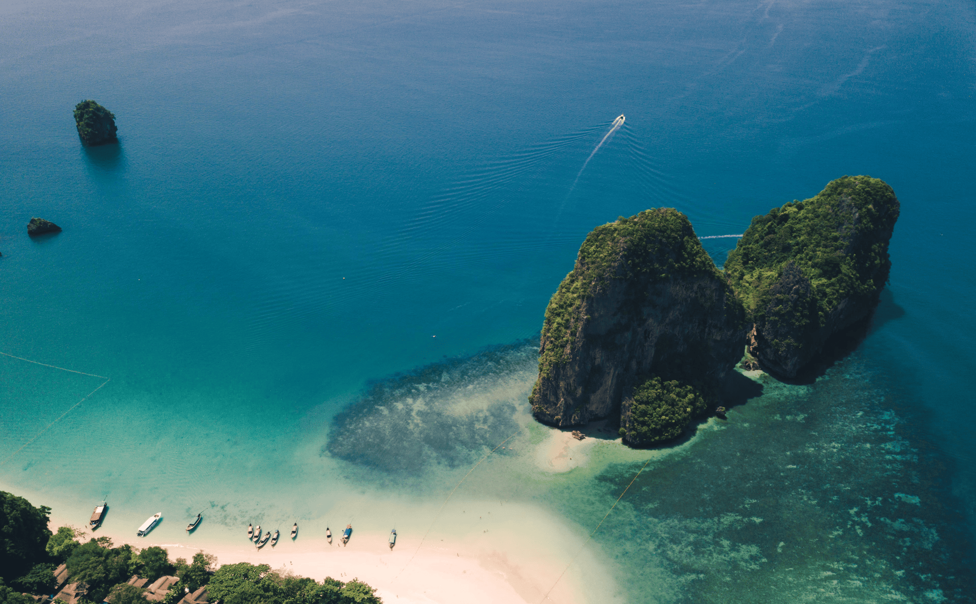 bird's-eye view photography of island
