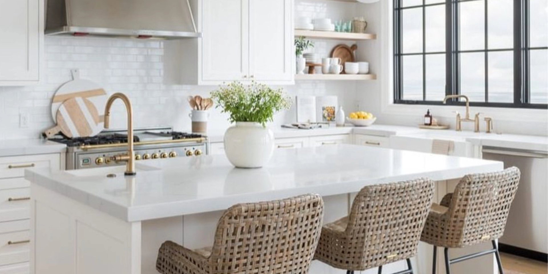 an abstract photo of a curved building with a blue sky in the background