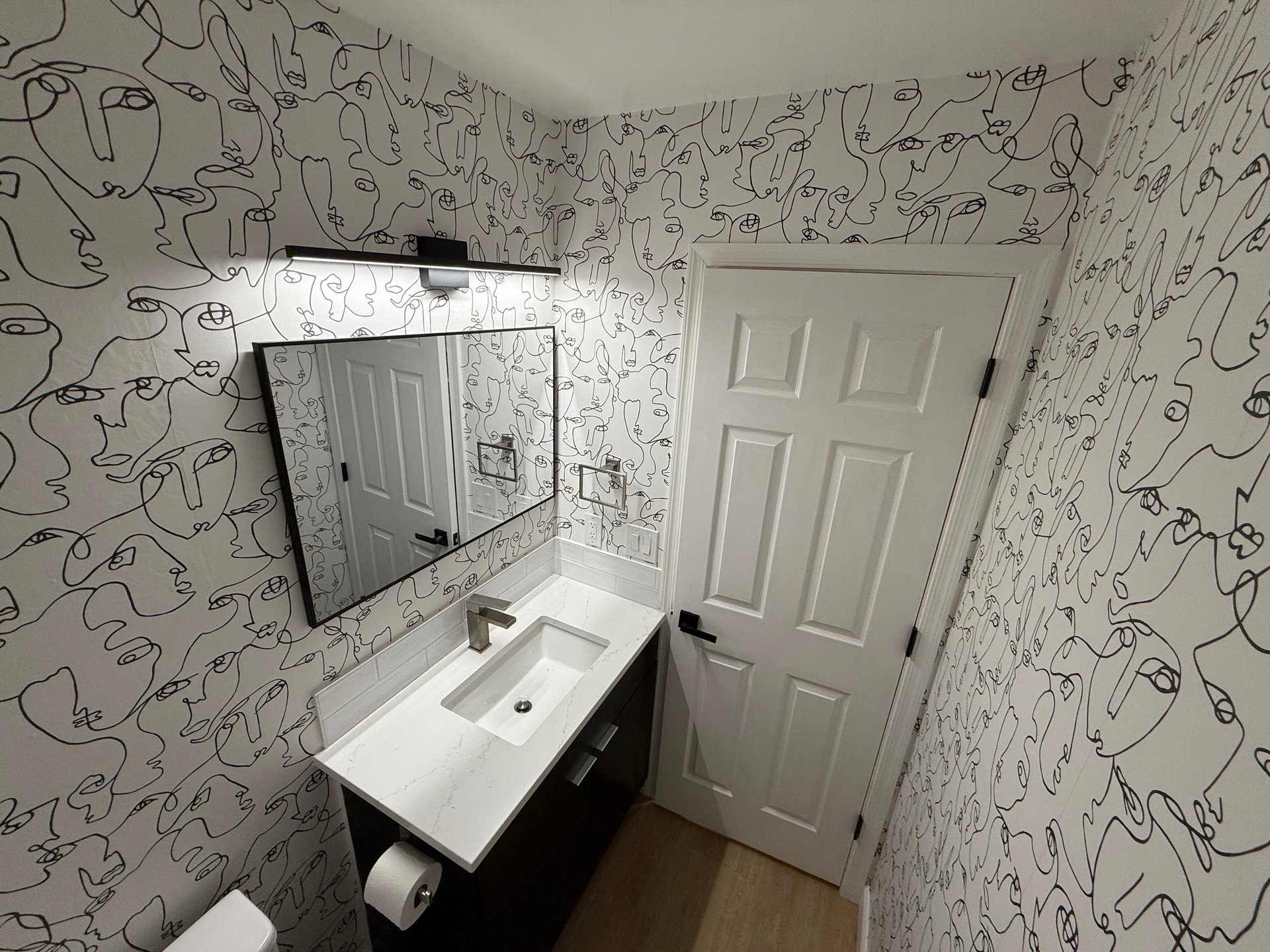 white and black damask textile