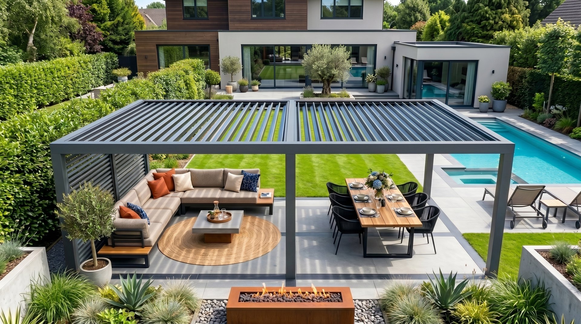 A man sanding a wooden table with a sander
