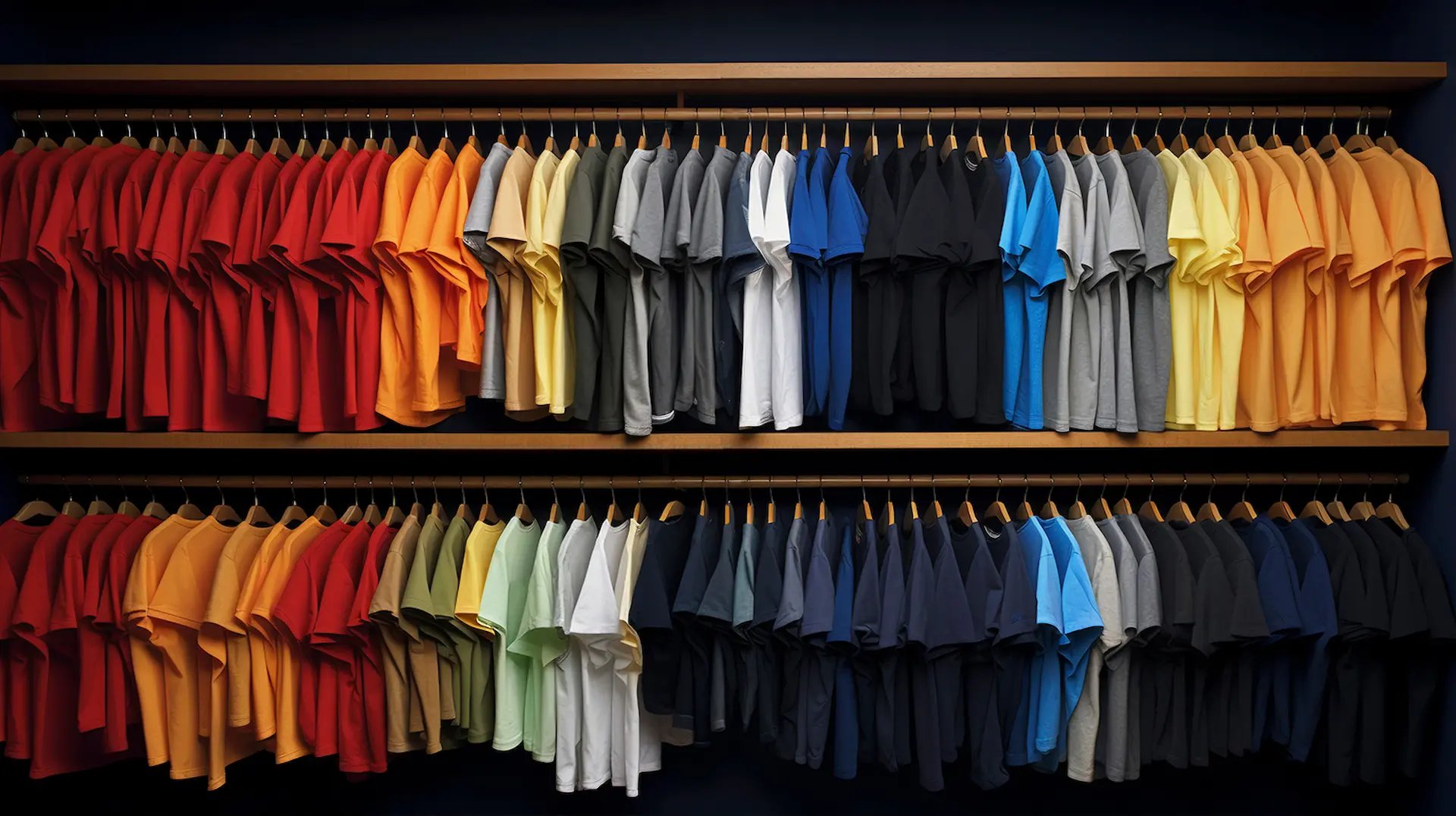 assorted rolled fabrics on display