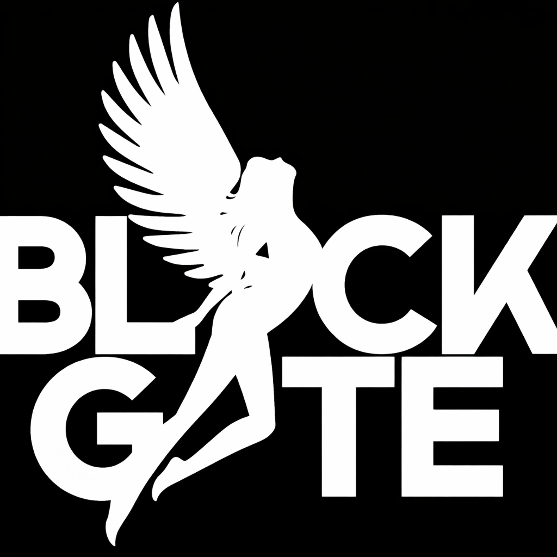 an abstract photo of a curved building with a blue sky in the background