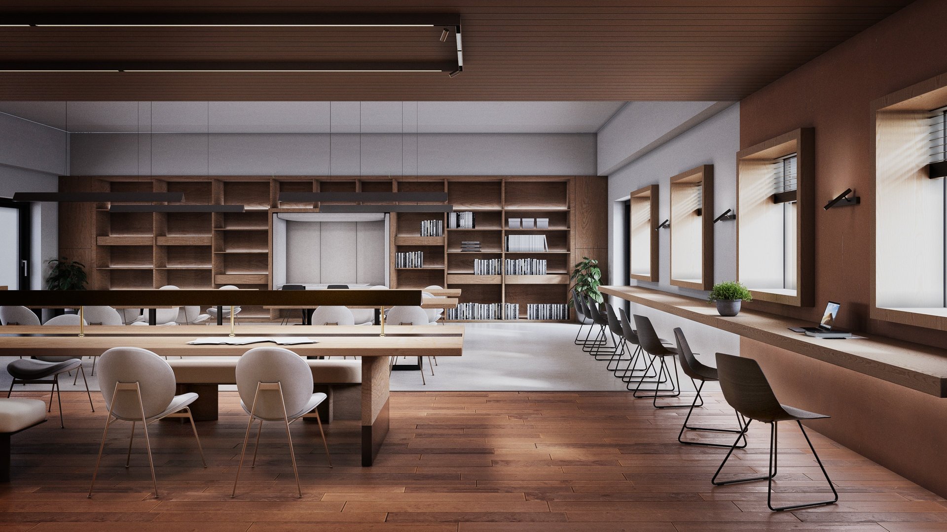 an abstract photo of a curved building with a blue sky in the background