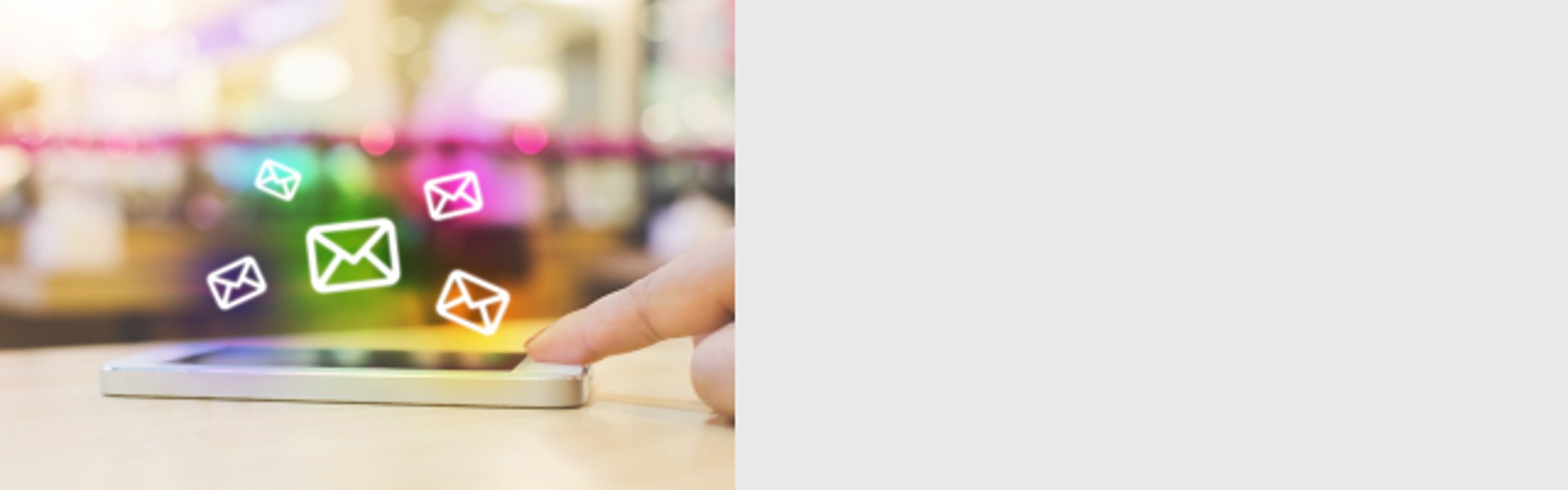 six assorted-color mail boxes