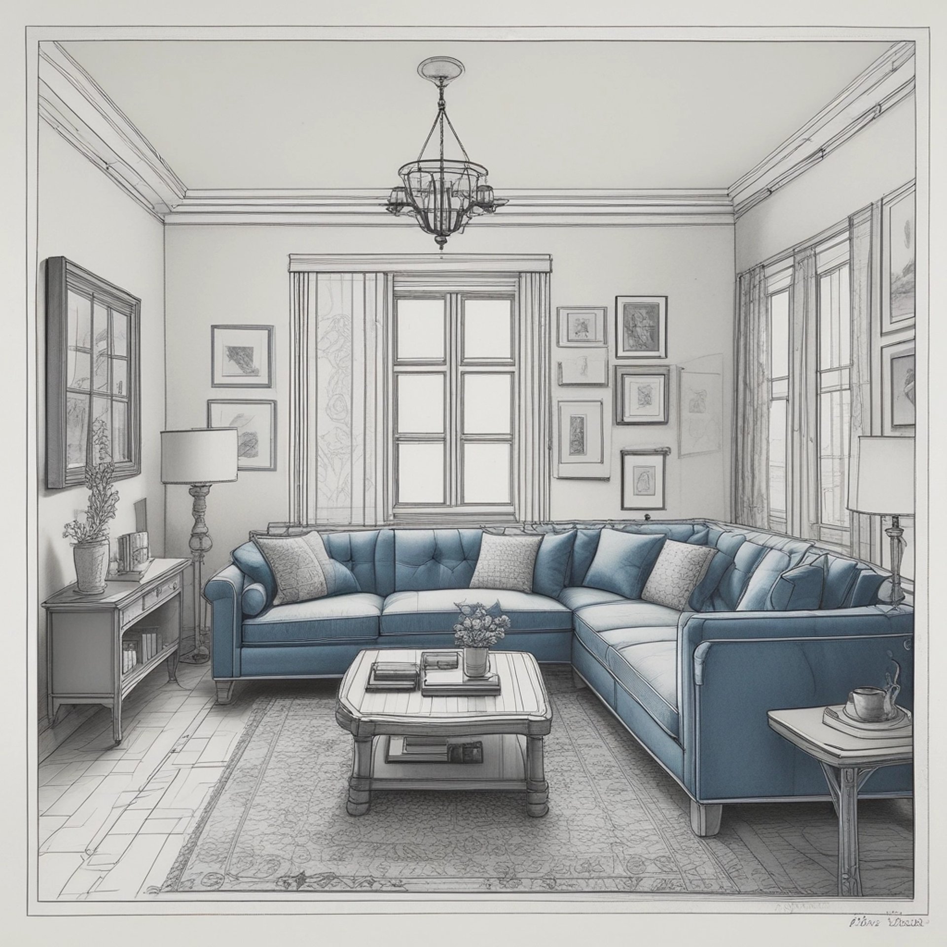 a woman moving boxes in a living room