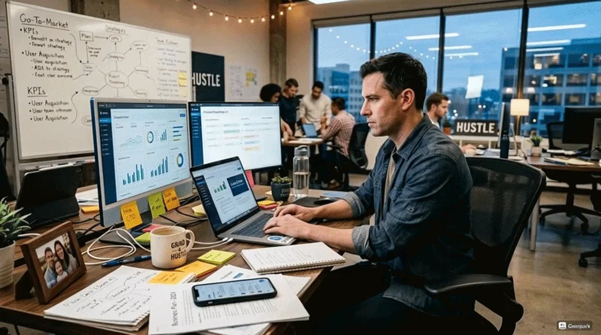 Aditya Jadhav working at his desk, GaanBaru Advisors
