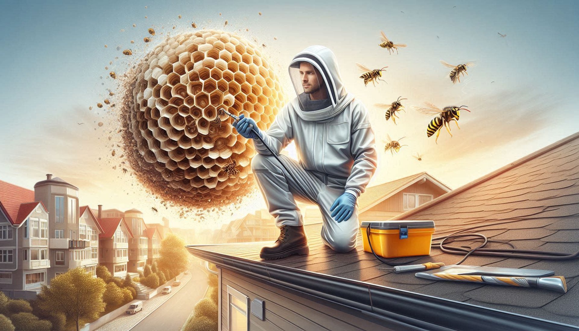 an abstract photo of a curved building with a blue sky in the background