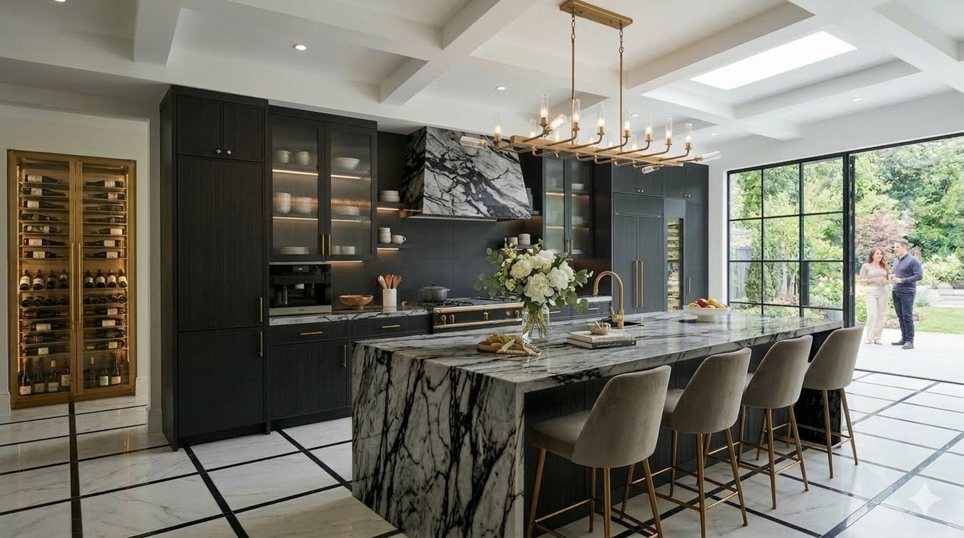 black and brown leather padded tub sofa