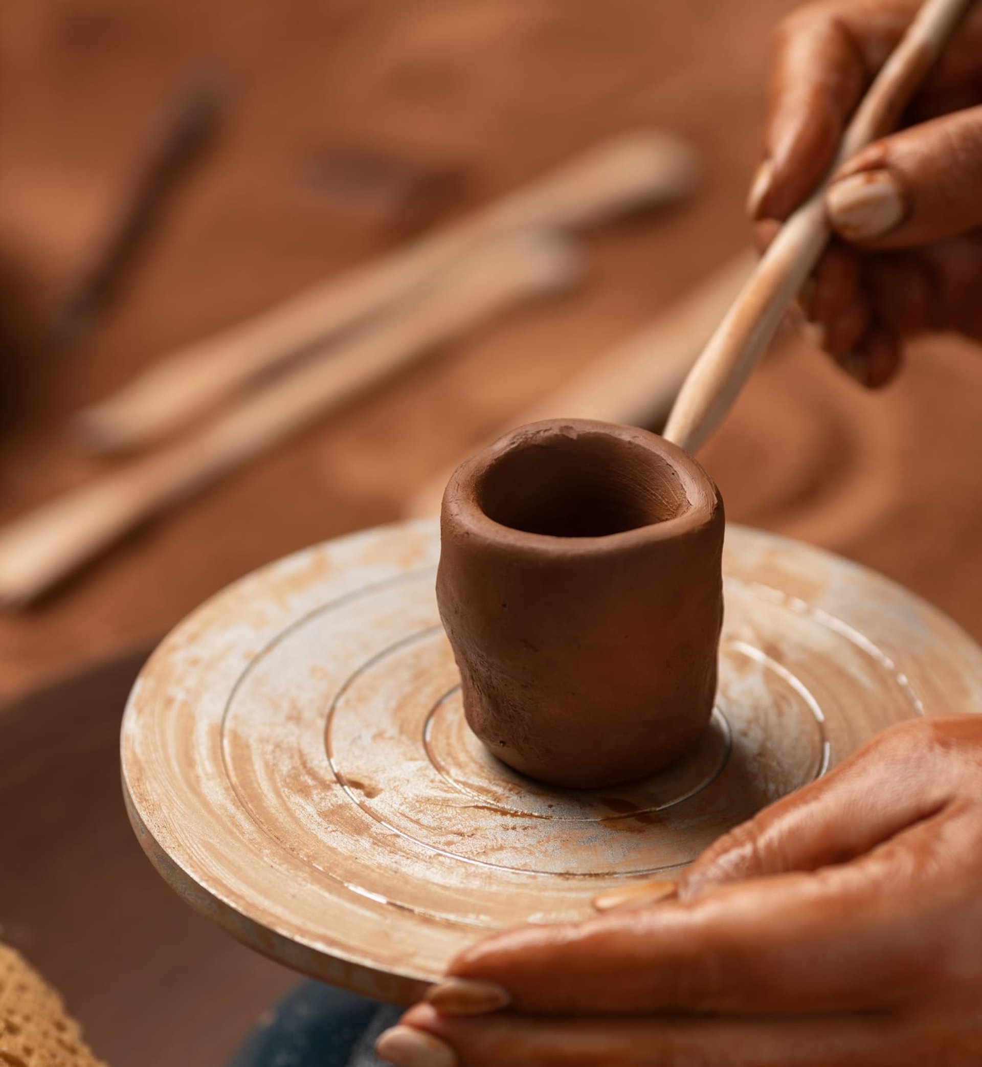brown textile in close up image