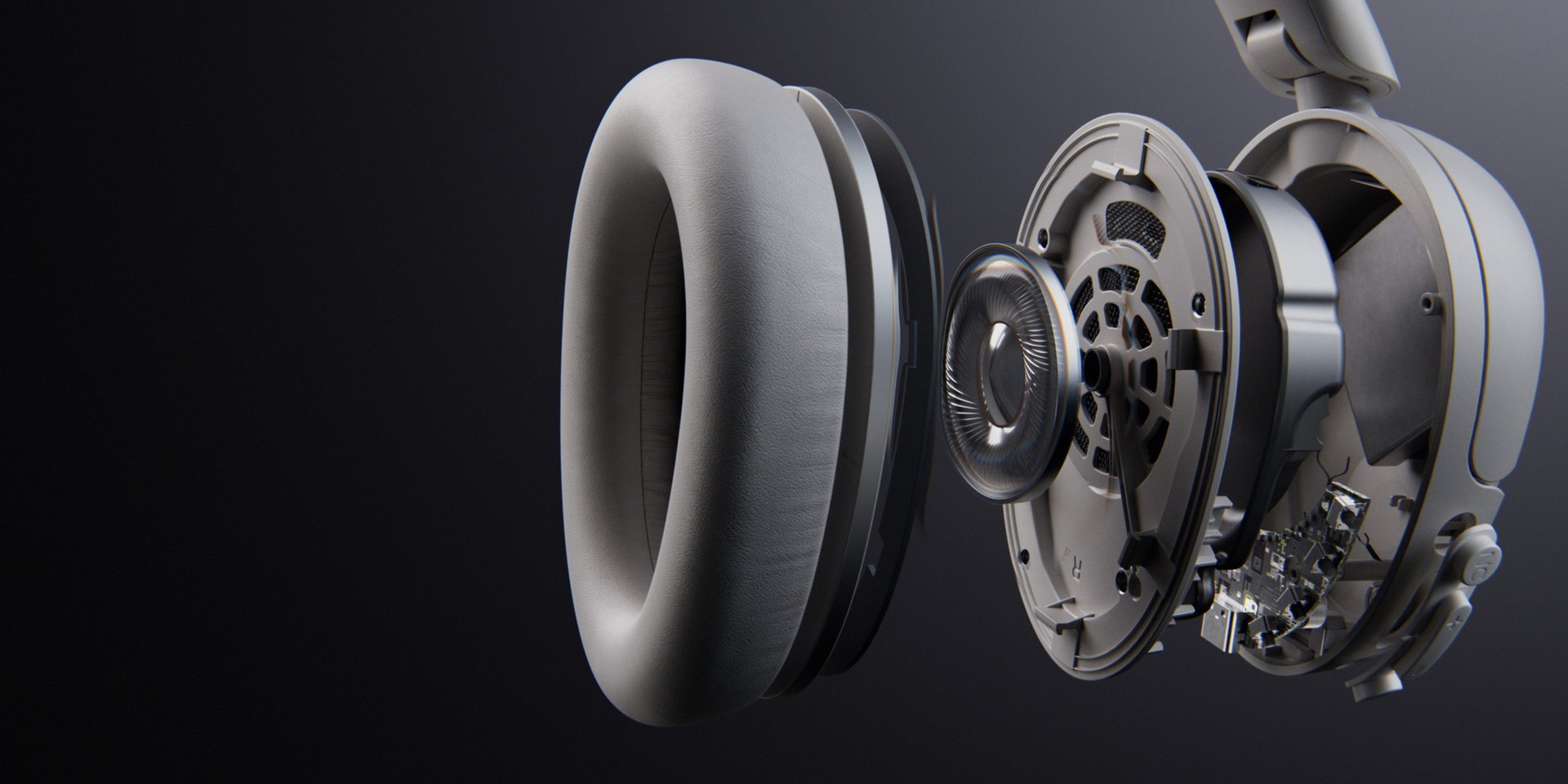 an abstract photo of a curved building with a blue sky in the background