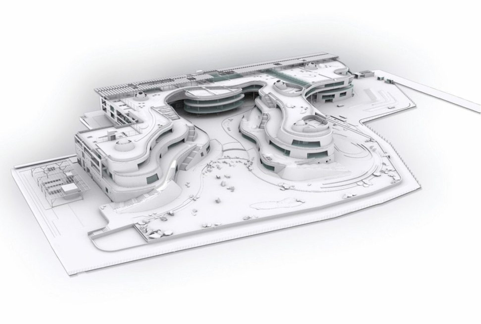 waterfalls between forest