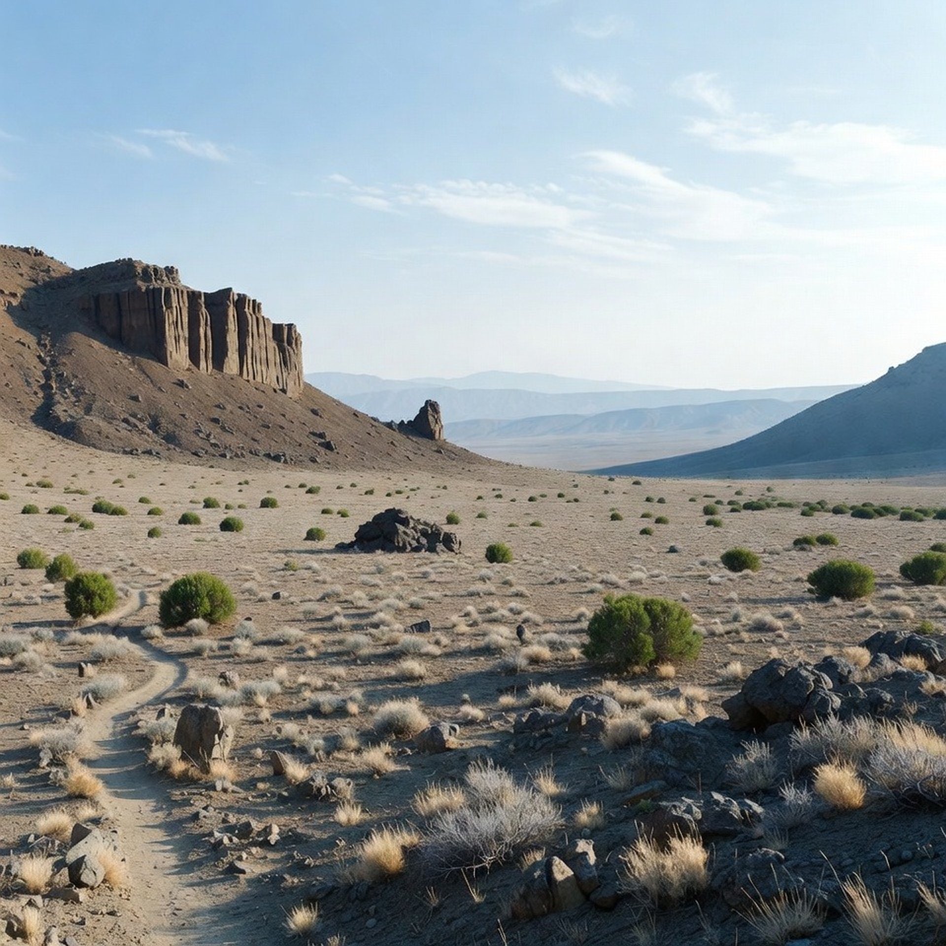 a large metal structure with a body of water in front of it