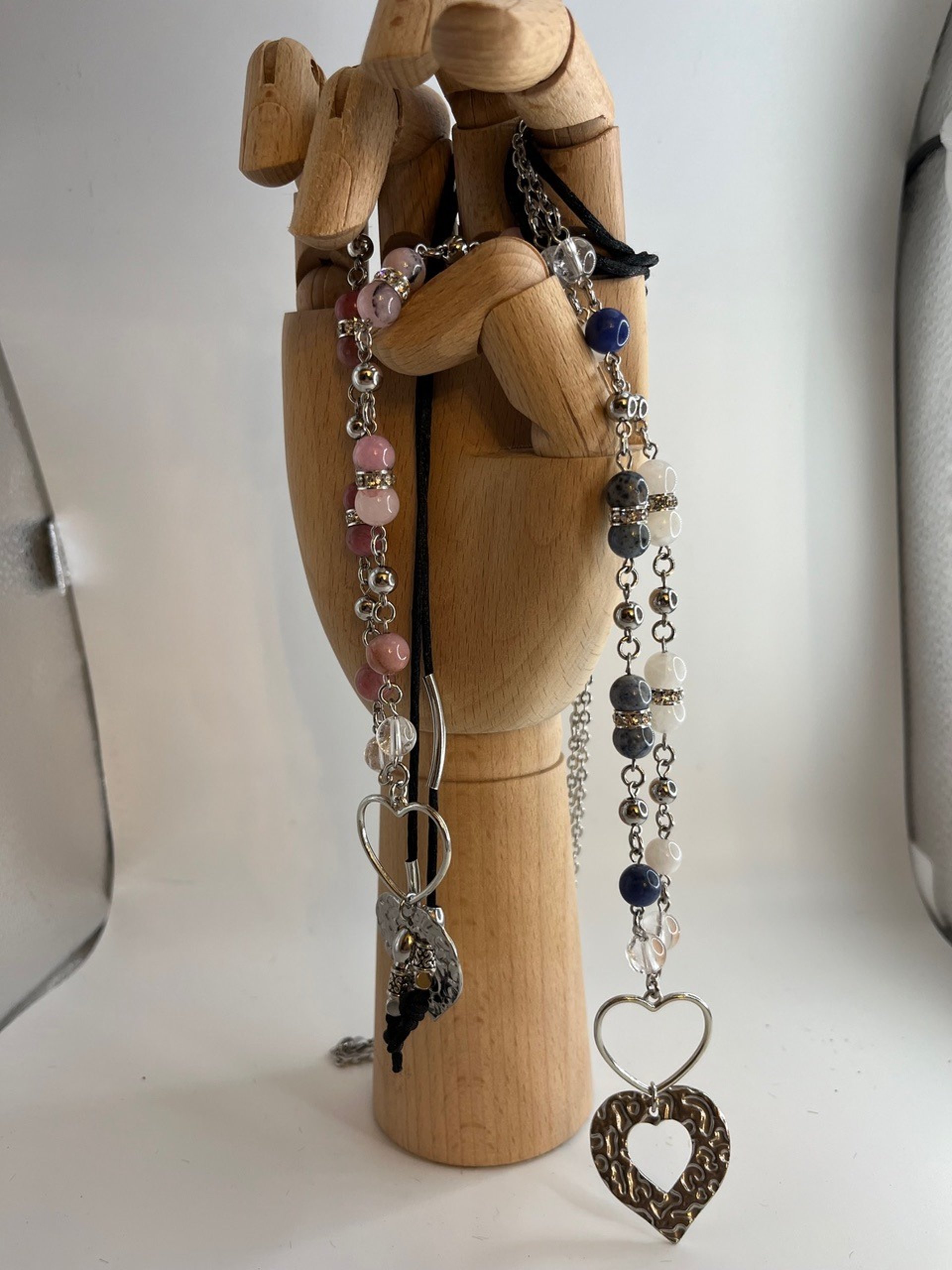 a close up of a bracelet on a table