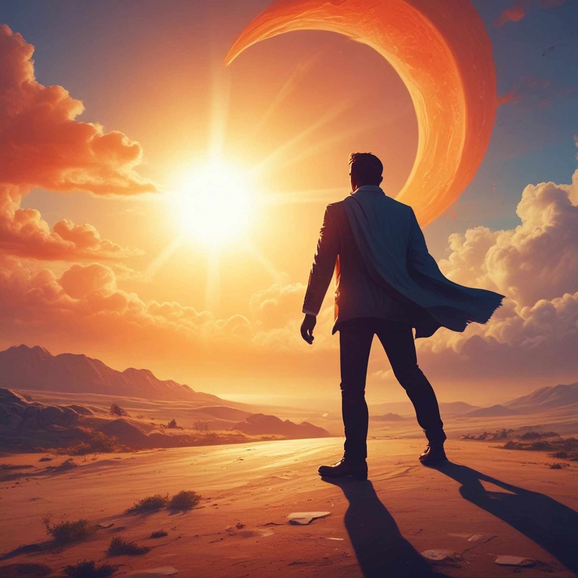 an abstract photo of a curved building with a blue sky in the background