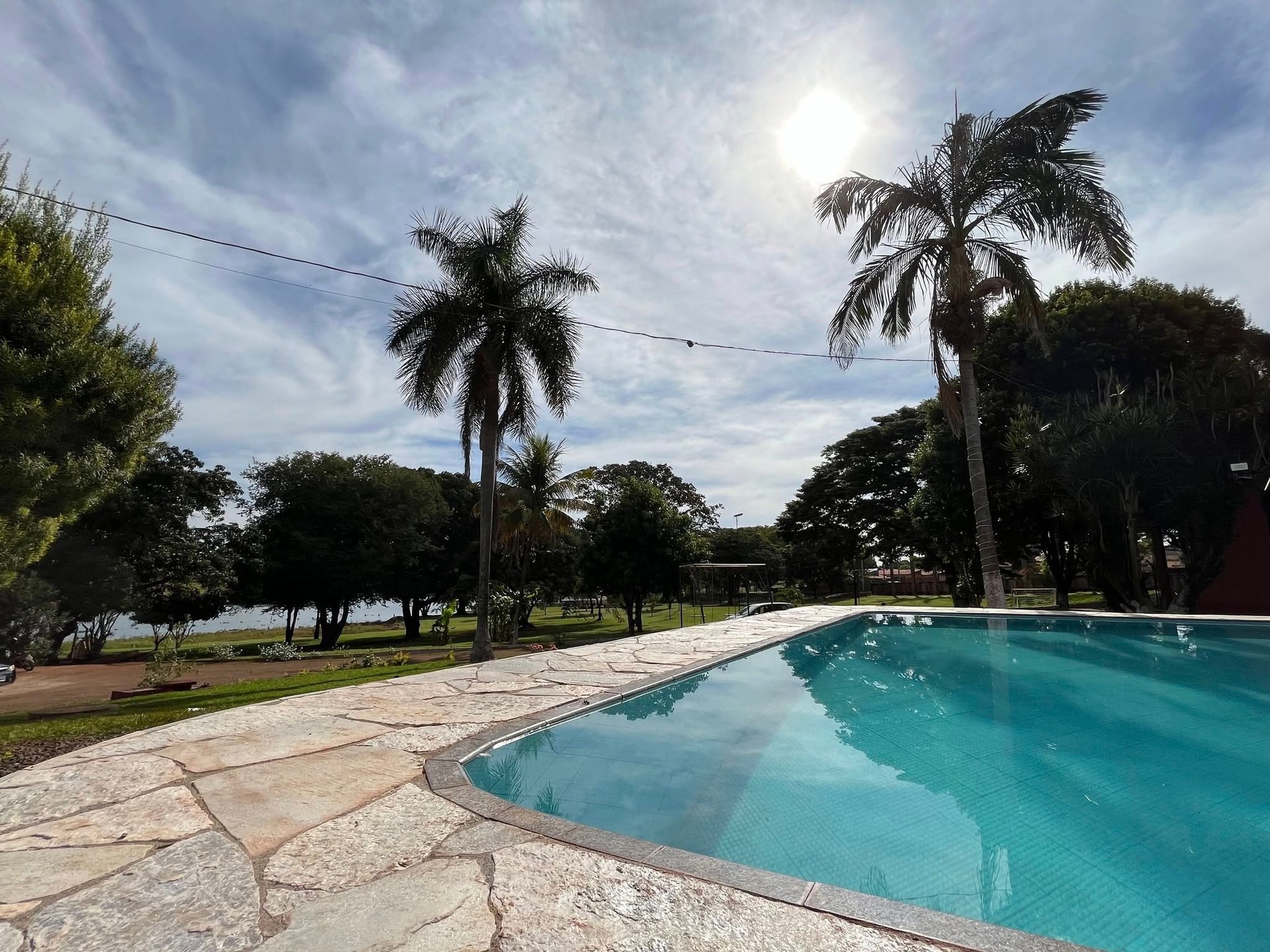 Piscina linda do Rancho do Neneco - Rancho para alugar em Miguelópolis SP