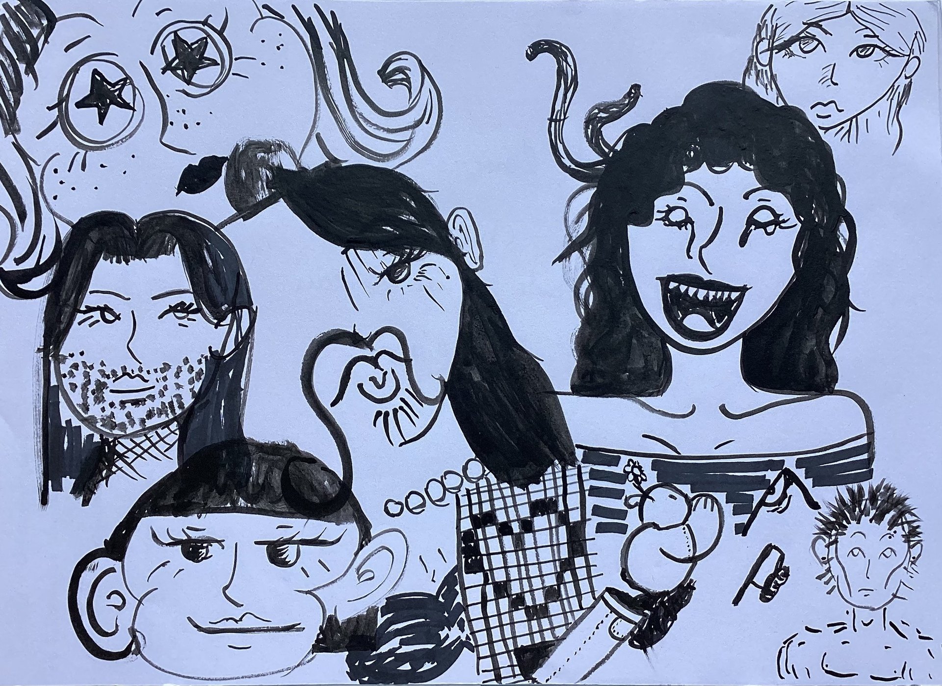 black and white bed linen