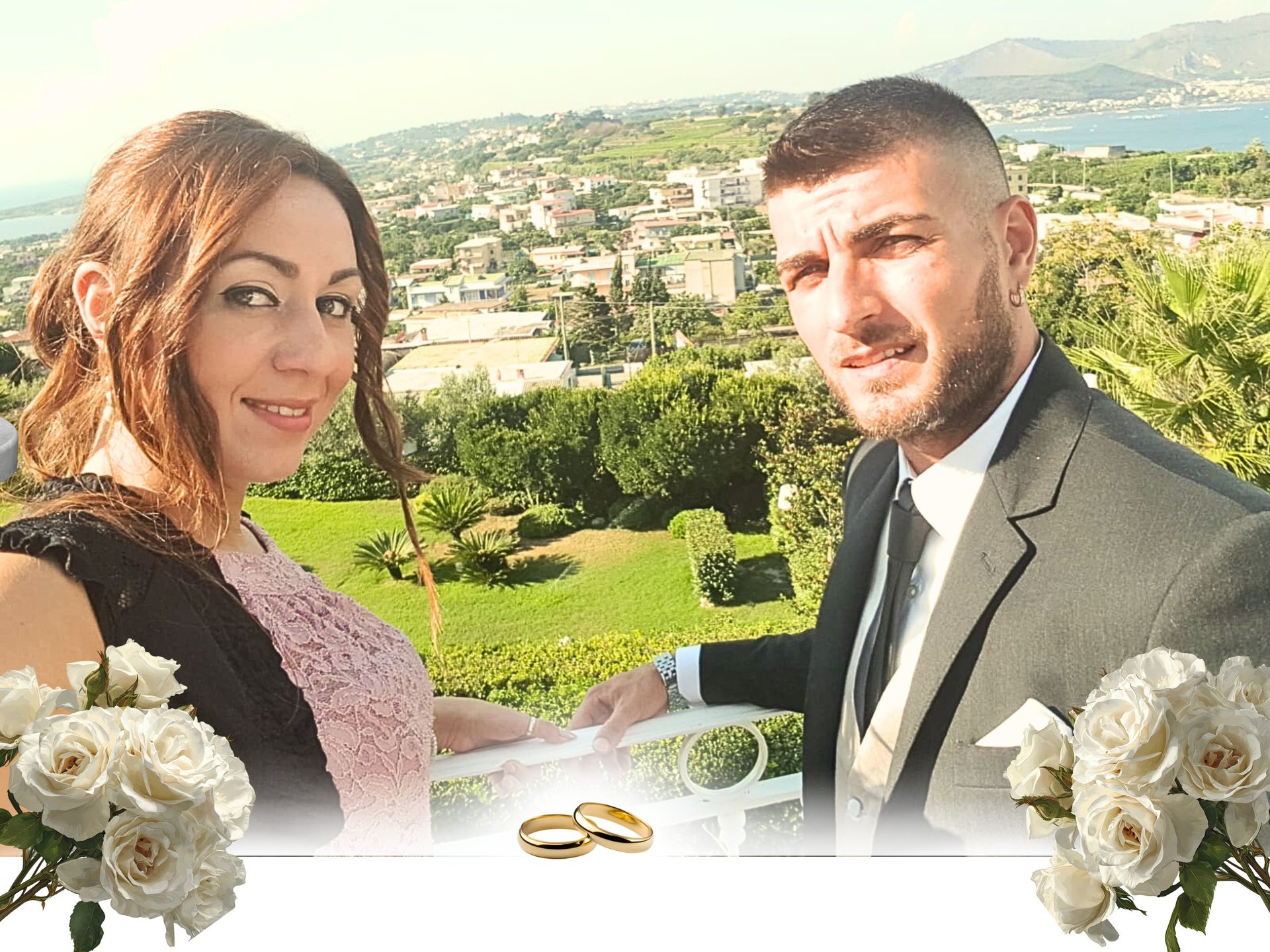 couple wearing silver-colored rings