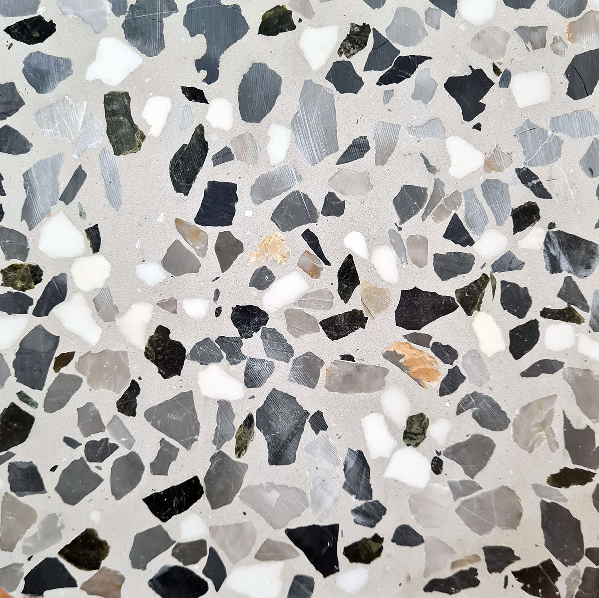 A close up view of a marble floor