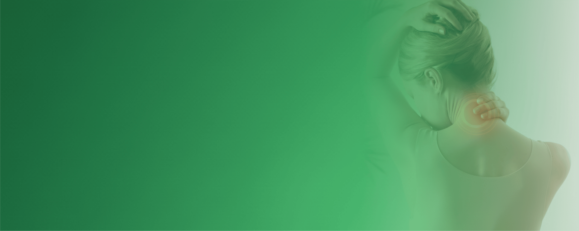 Mulher sentindo dor na região do pescoço e ombros, com o ponto de dor em destaque, ilustrando o tratamento para dor cervical