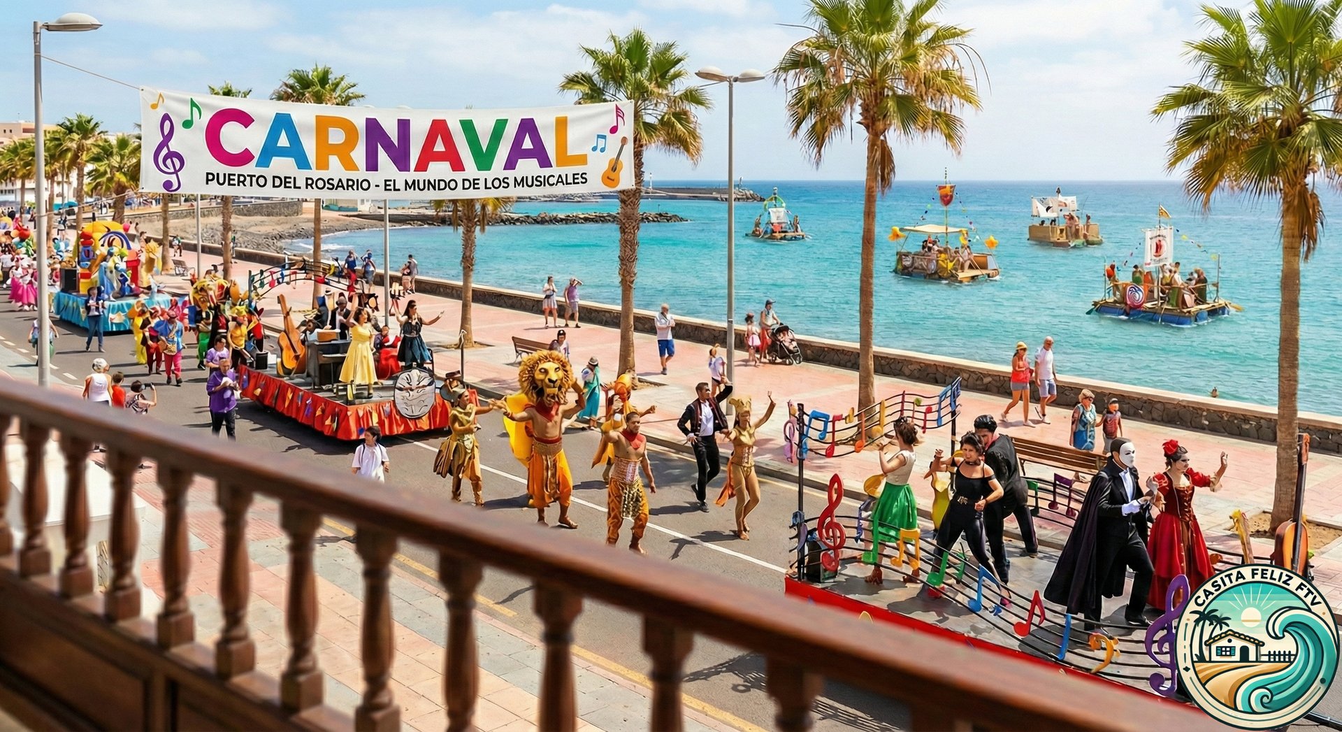 Sandy coastline meets turquoise water under a bright sky.