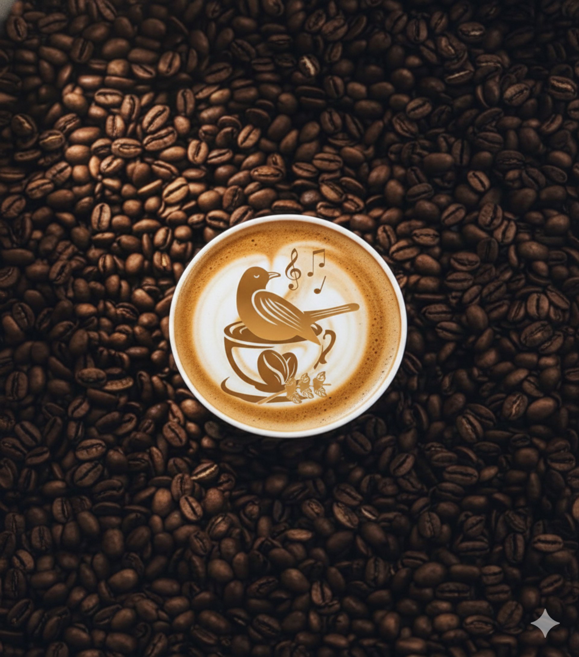 top view photography of heart latte coffee