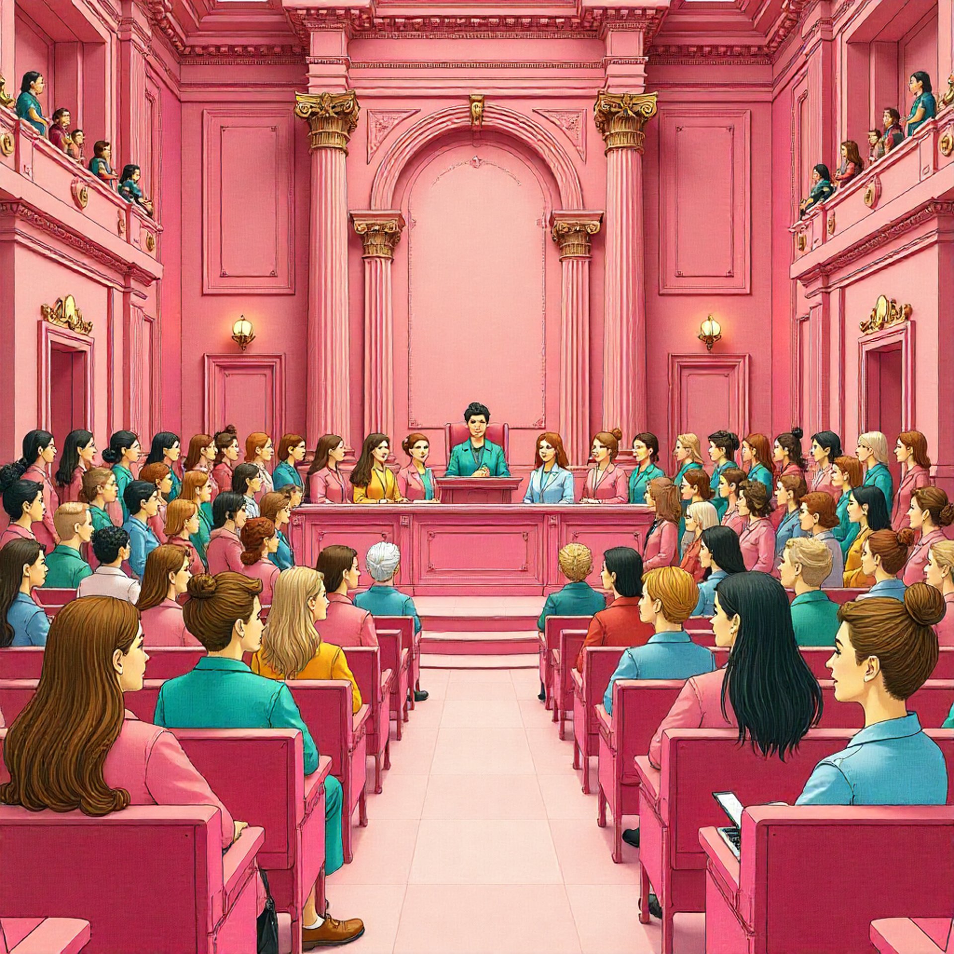 a group of women standing next to each other