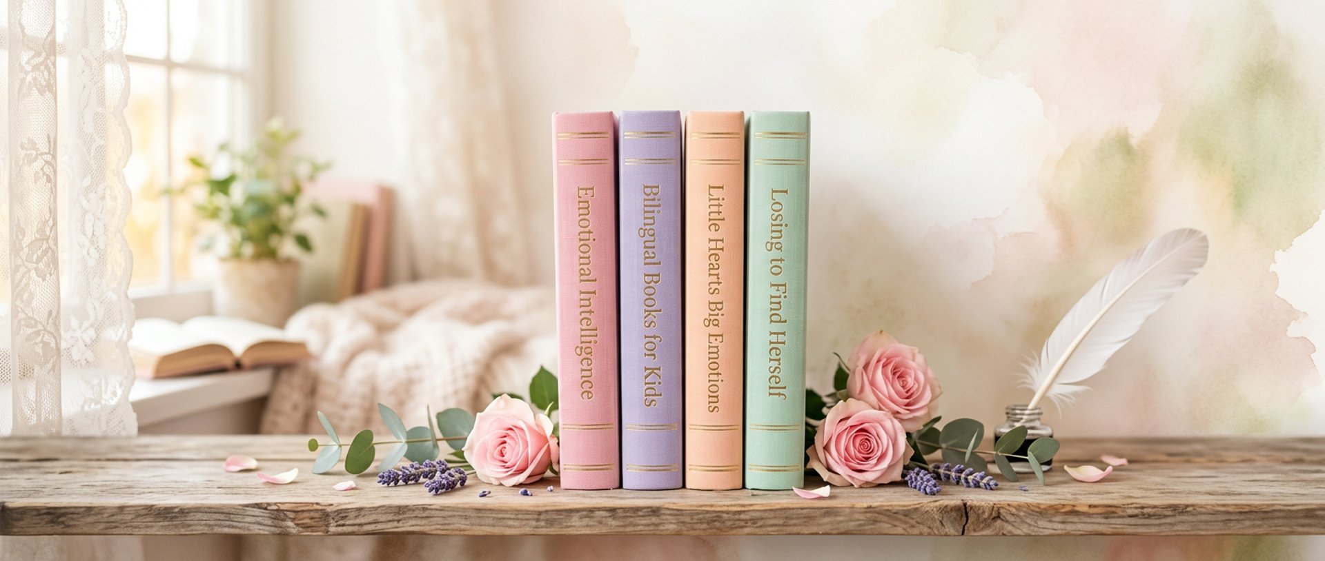Cozy reading corner with armchair and bookshelf