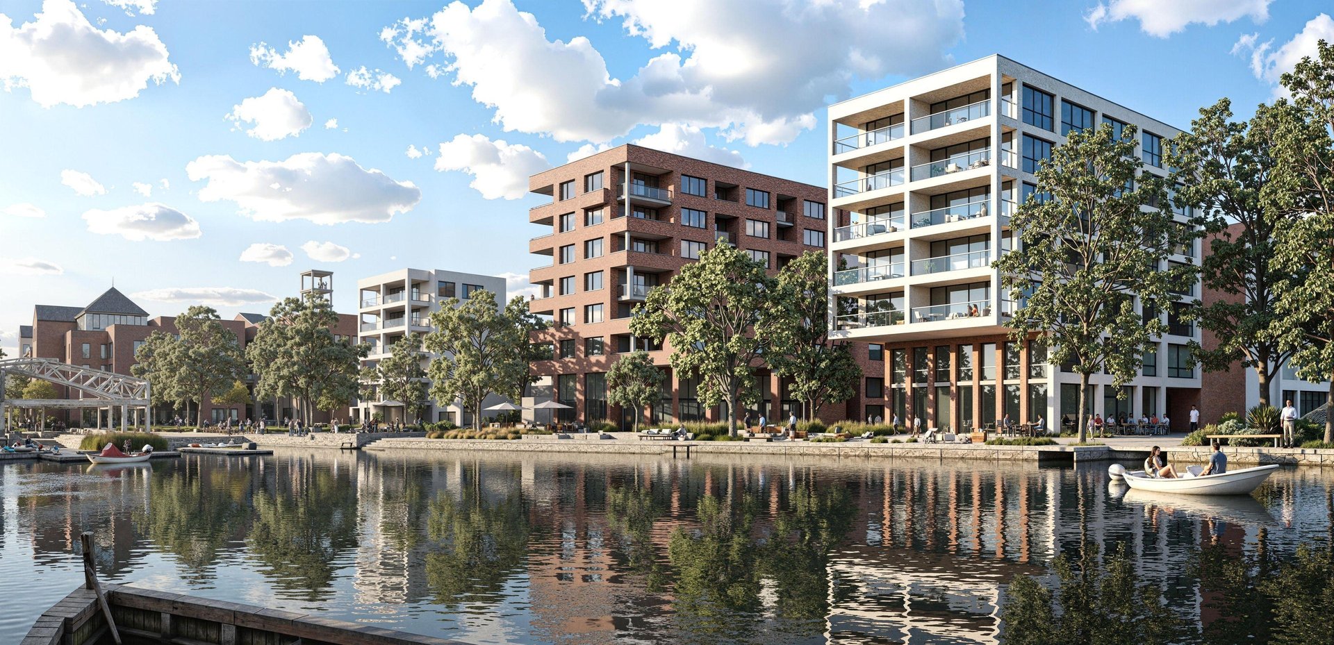 a row of wind turbines in the middle of the ocean