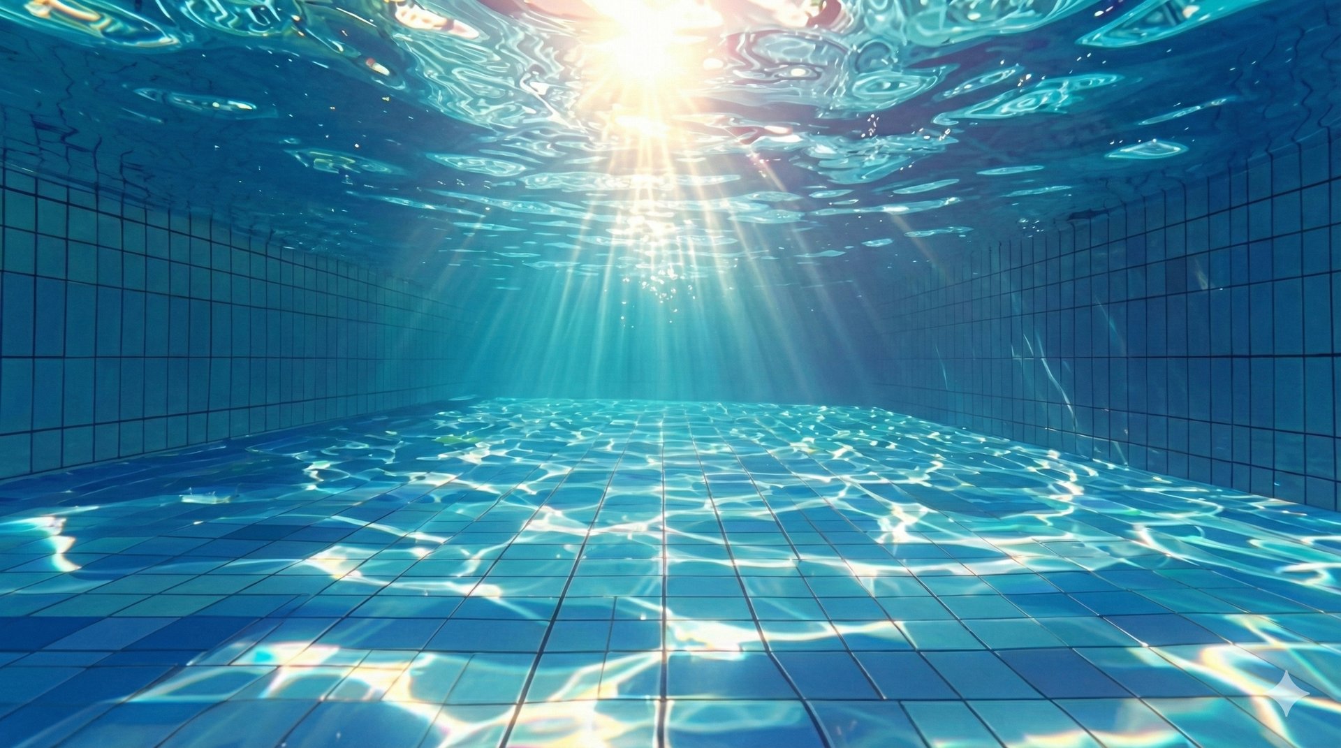 blue swimming pool with water