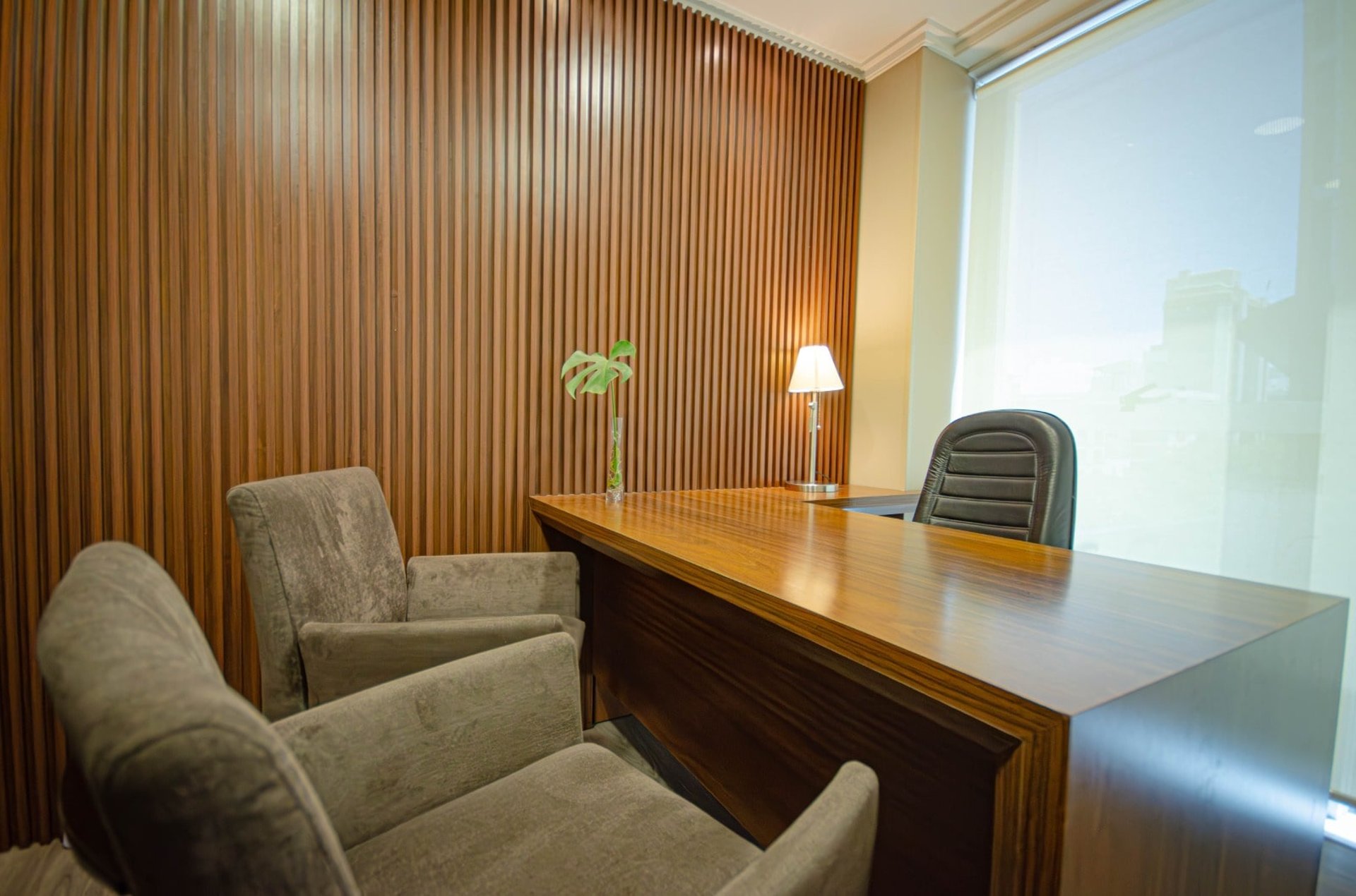 Sala de atendimento do escritório de advocacia.