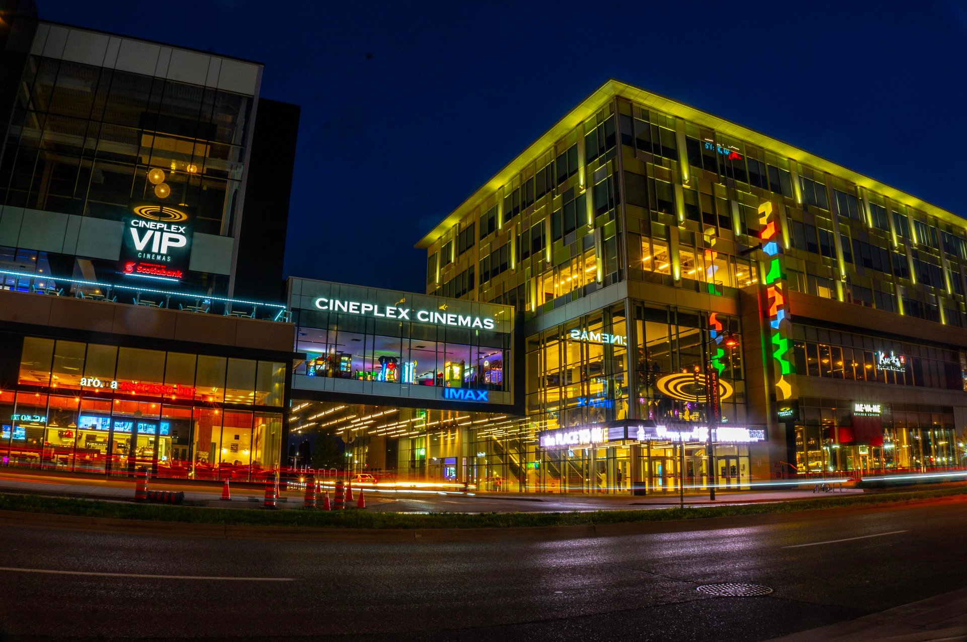 Downtown Markham night view VIREMONT CHAUFFUER GTA