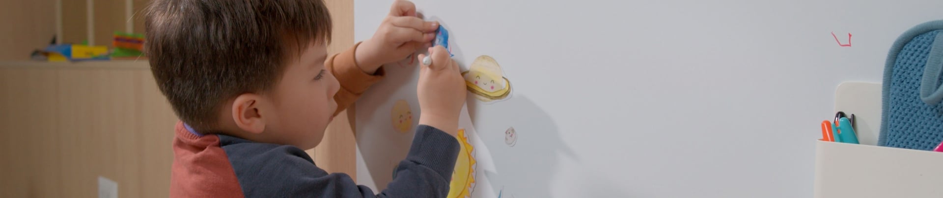 an abstract photo of a curved building with a blue sky in the background