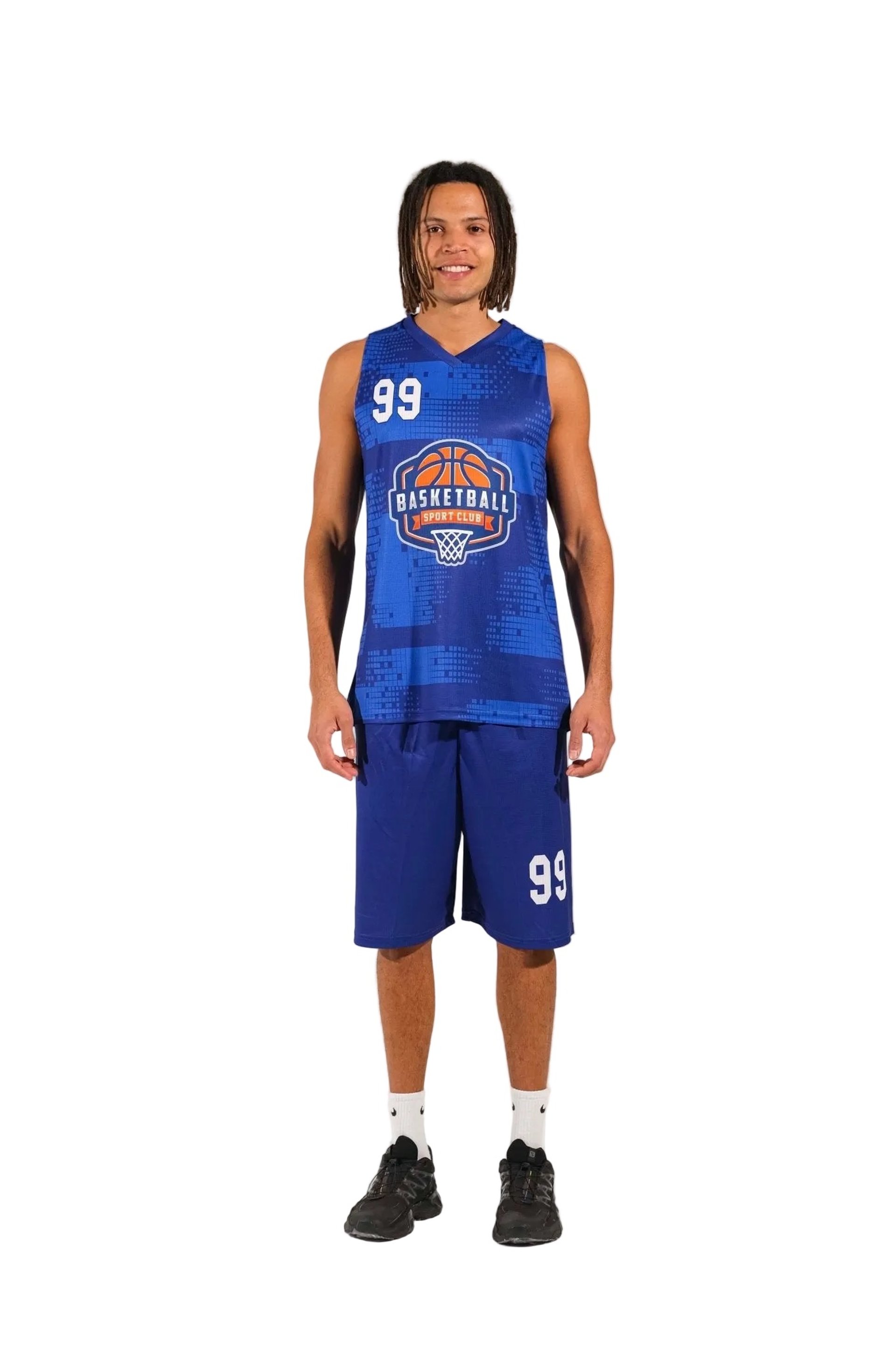 an abstract photo of a curved building with a blue sky in the background