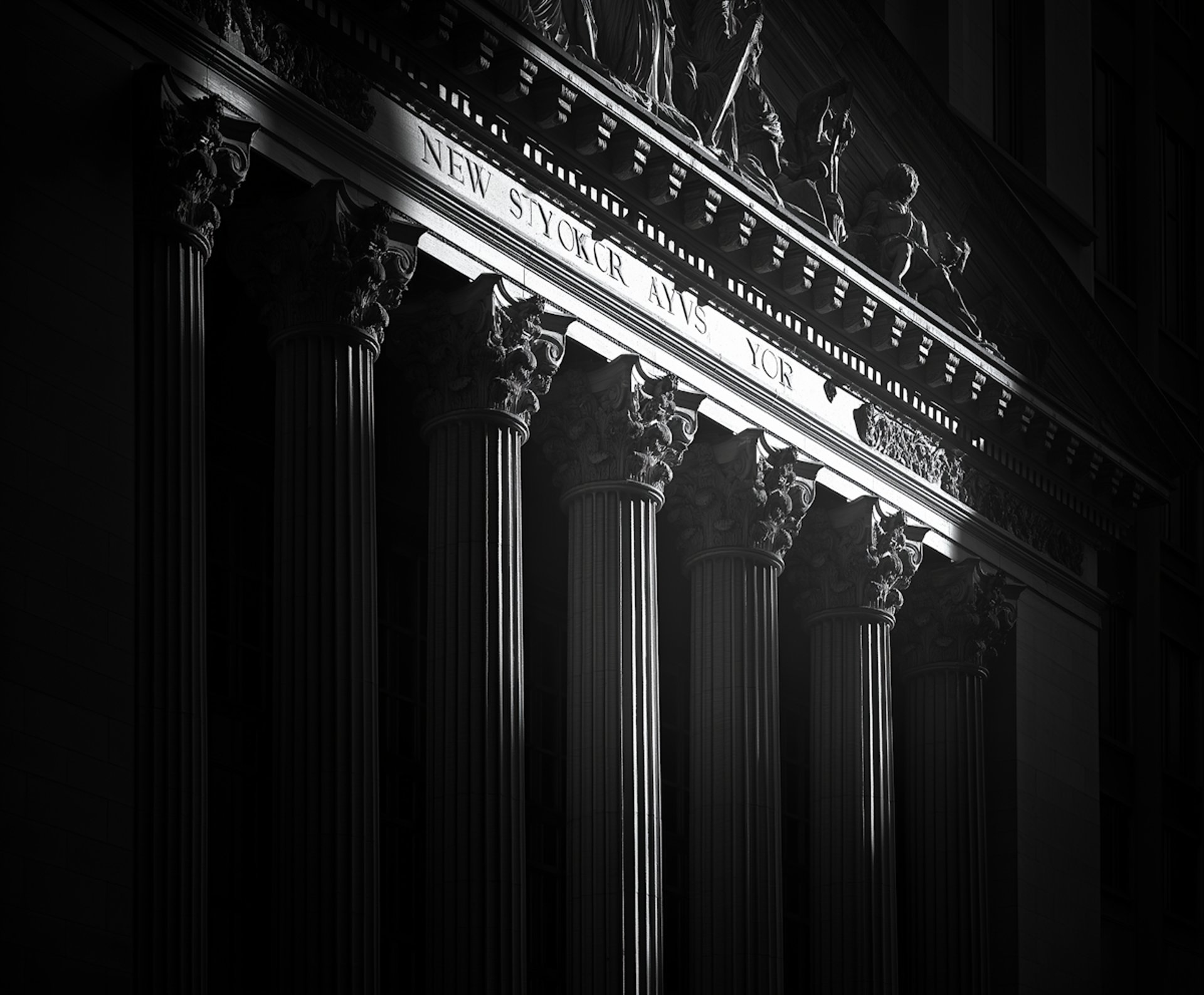 an abstract photo of a curved building with a blue sky in the background