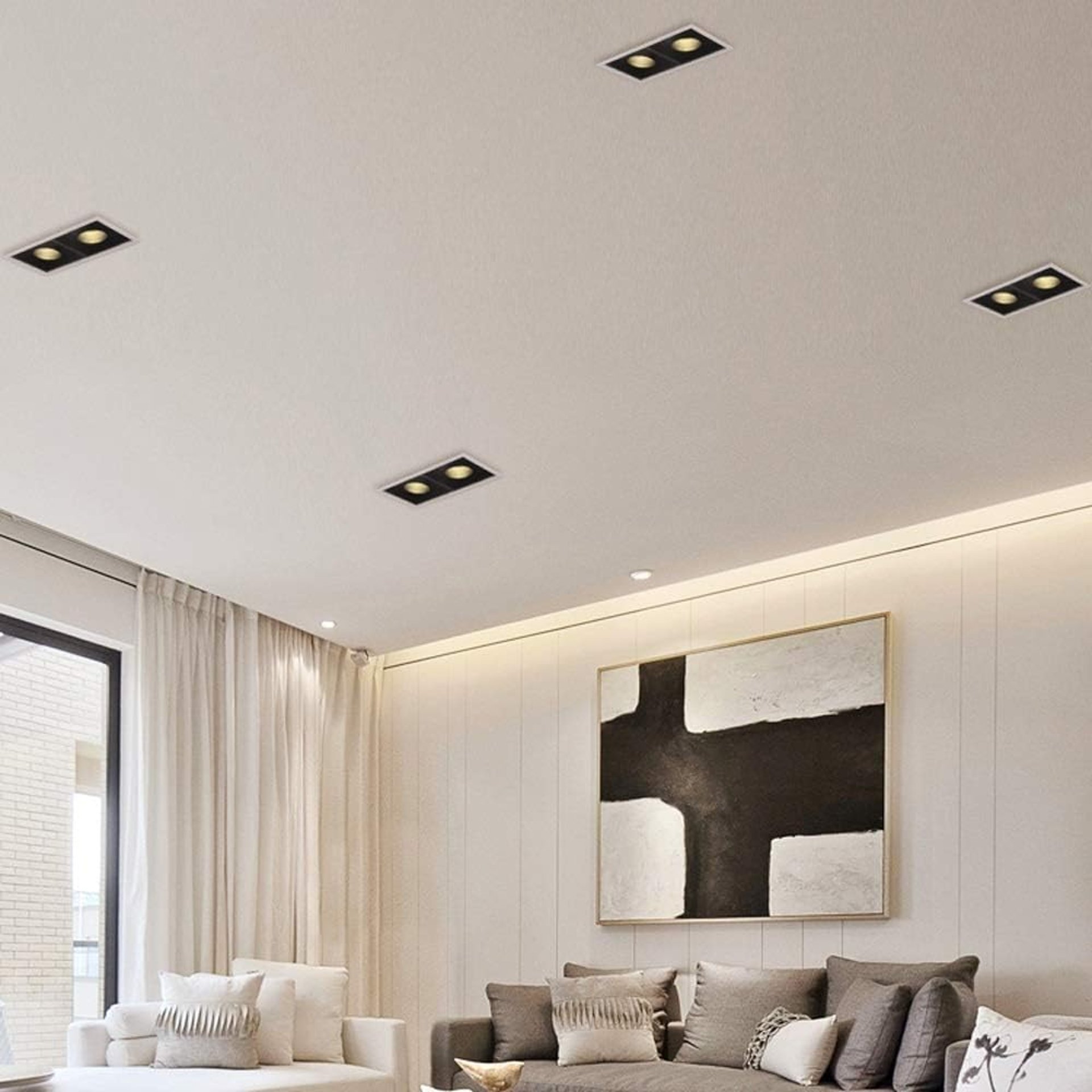 an abstract photo of a curved building with a blue sky in the background