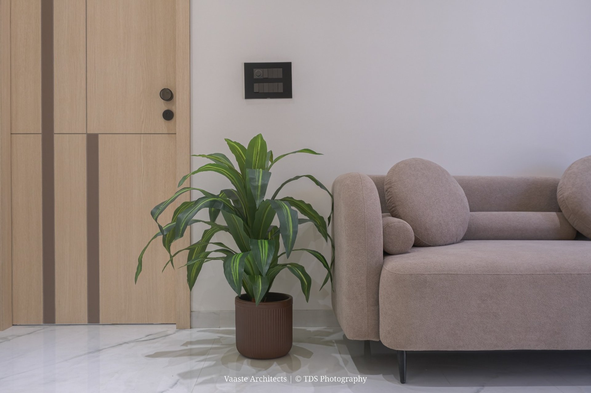 white and brown living room set